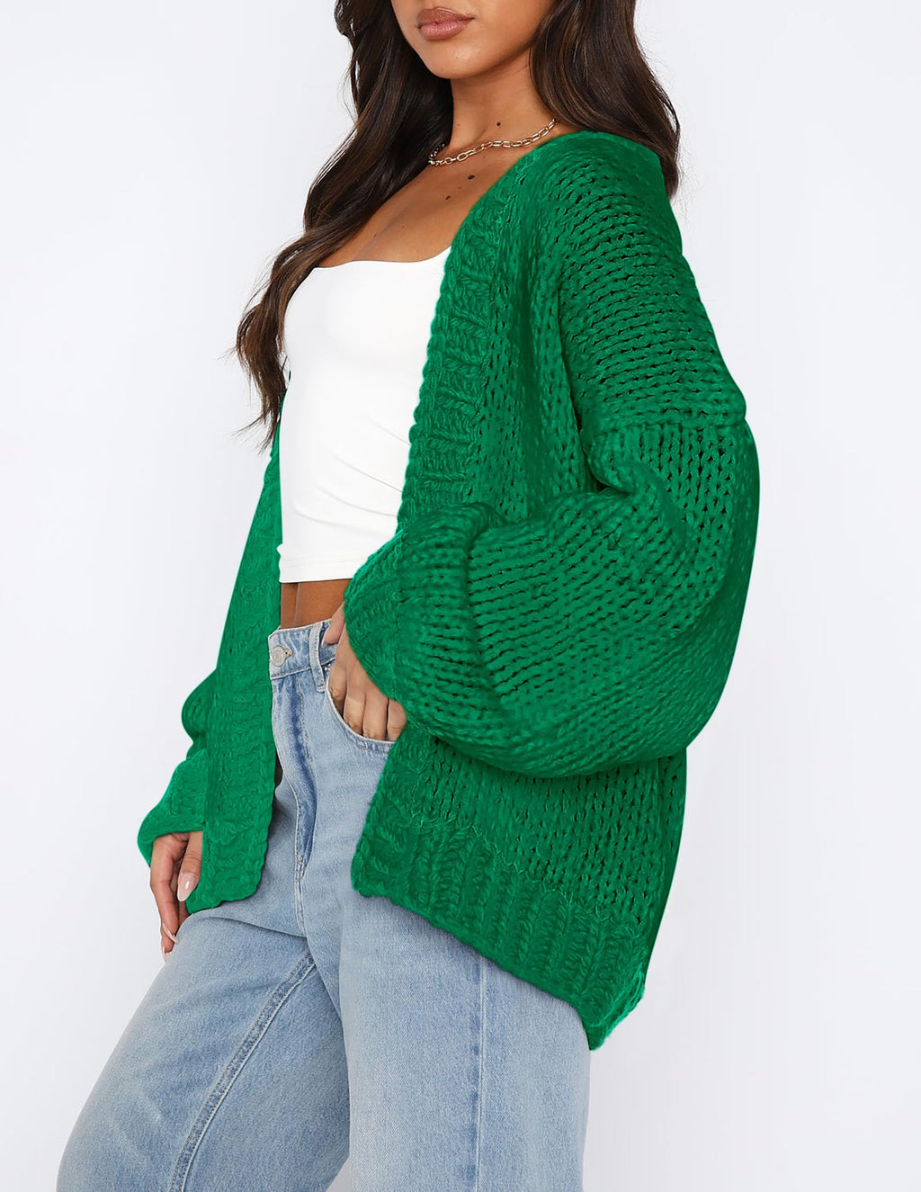 PRETTYGARDEN Cardigan Sweaters for Women Trendy Fall Fashion Long Sleeve Chunky Knit Cardigans Winter Clothing Outfits