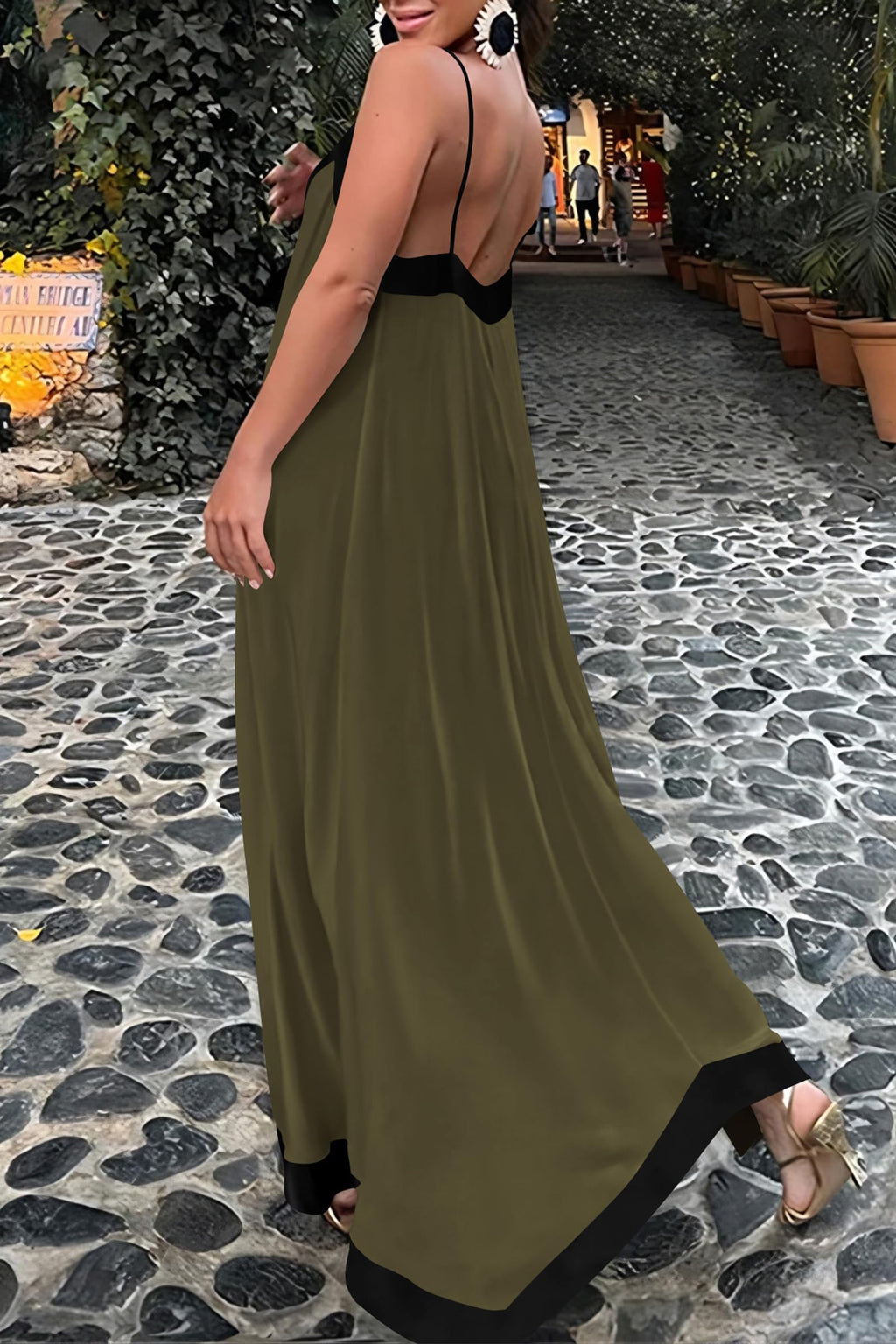 PRETTYGARDEN Women's Summer Maxi Dress Sleeveless V Neck Spaghetti Strap Flowy Elegant Holiday Party Dresses