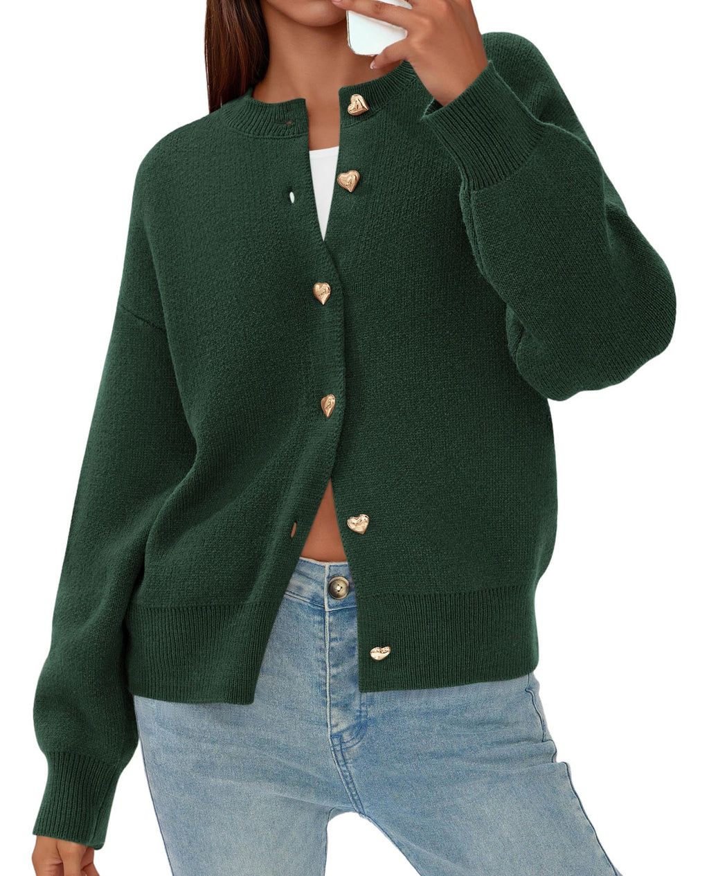 PRETTYGARDEN Cardigan for Women Fall Fashion Long Sleeve Trendy Button Down Work Office Sweaters Cute Winter Jacket