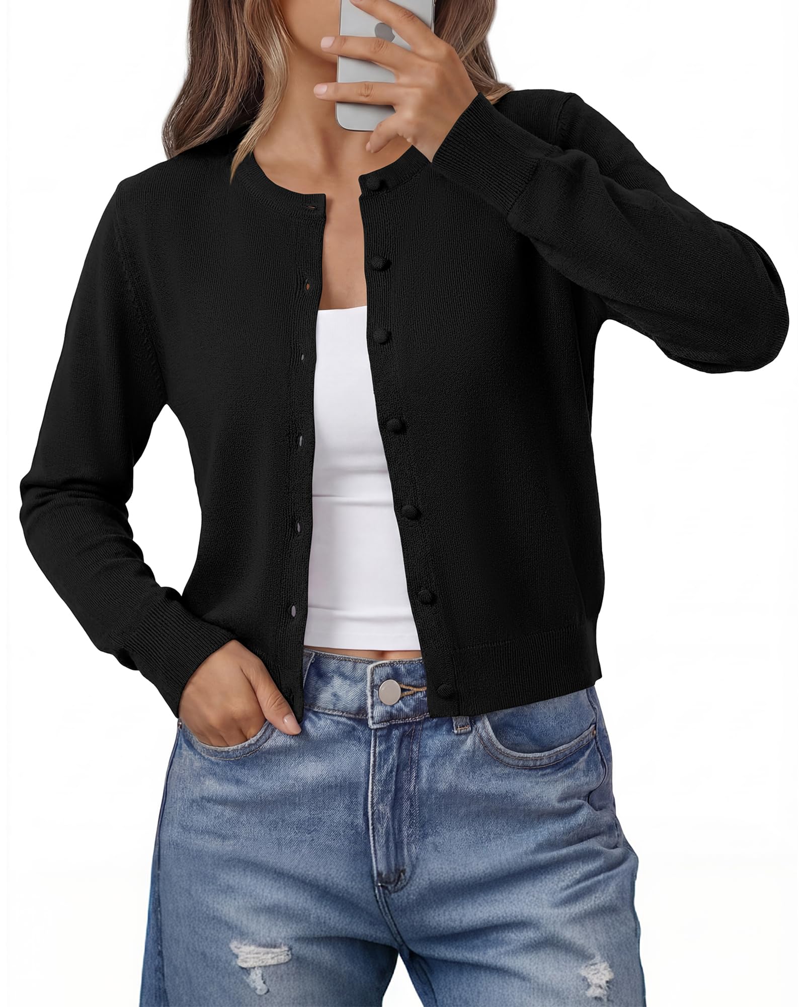 BTFBM Cardigan Sweaters for Women Lightweight Sweater Button Down Casual Knit Shrugs Tops Spring Fashion Clothing