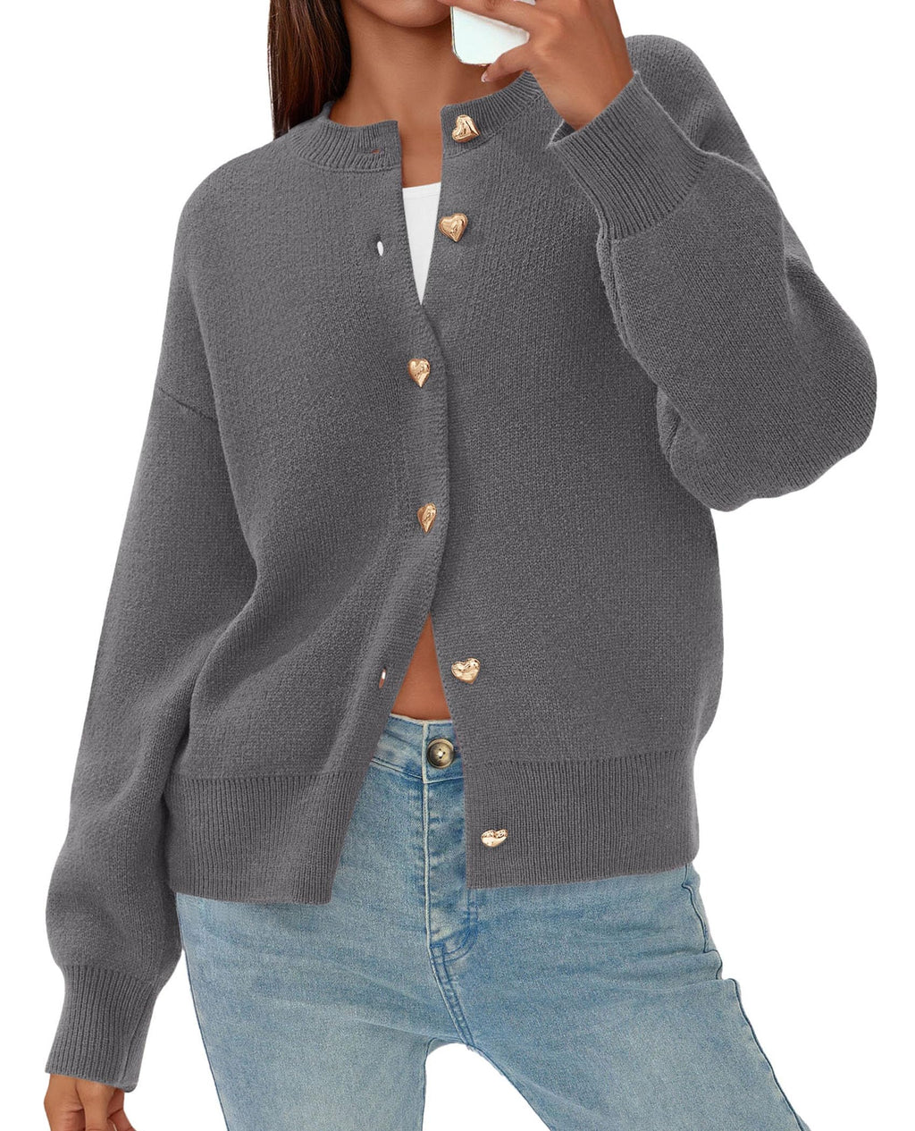 PRETTYGARDEN Cardigan for Women Fall Fashion Long Sleeve Trendy Button Down Work Office Sweaters Cute Winter Jacket