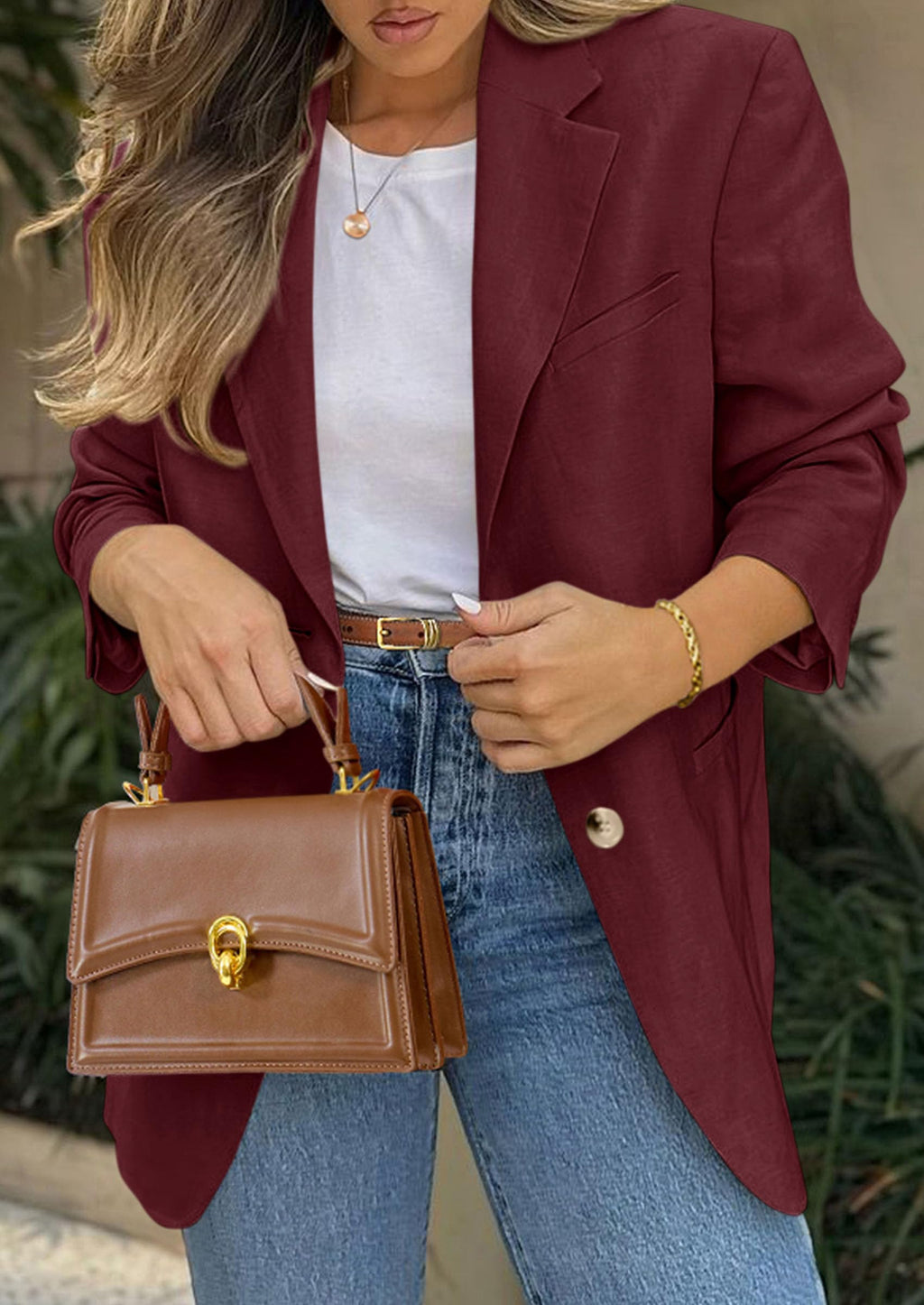 PRETTYGARDEN Blazers for Women Business Casual Long Sleeve Lapel Open Front Suit Jacket Work Blazer with Pockets