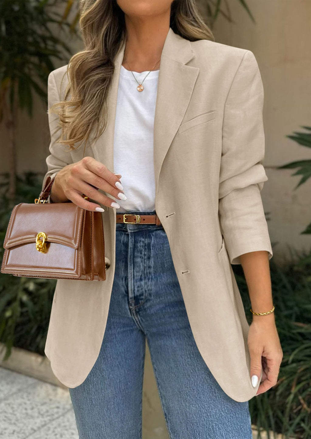 PRETTYGARDEN Blazers for Women Business Casual Long Sleeve Lapel Open Front Suit Jacket Work Blazer with Pockets