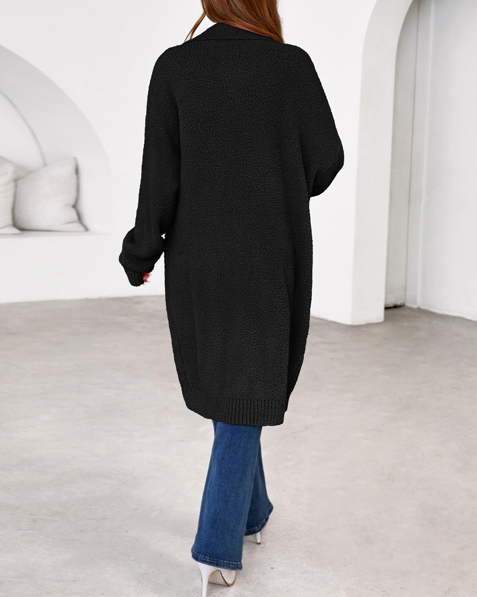 FreshPretty Long Cardigans for Women Trendy Fall Open Front Long Sleeve Oversized Sweaters Casual Knit Winter Coats