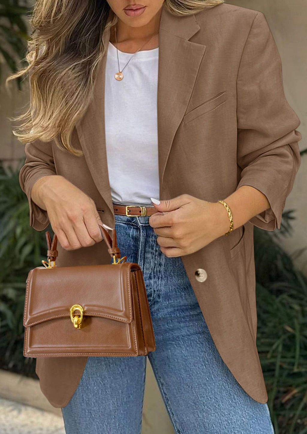 PRETTYGARDEN Blazers for Women Business Casual Long Sleeve Lapel Open Front Suit Jacket Work Blazer with Pockets