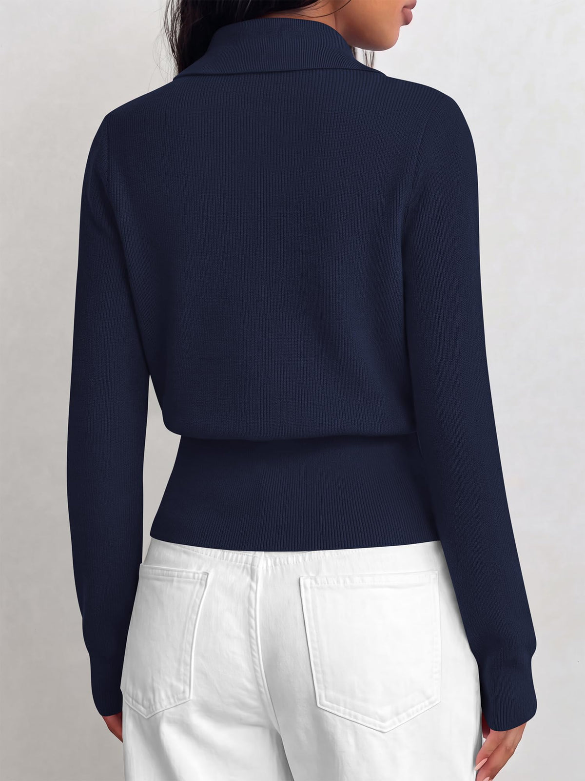 BTFBM Women Long Sleeve Lightweight Cardigans Knitted Button Down Shirts Lapel V Neck, Cropped Sweaters, Slim Fit, Ribbed, Y2K Going Out Tops, Business Casual Outfits, Spring, Fall, Winter Layering