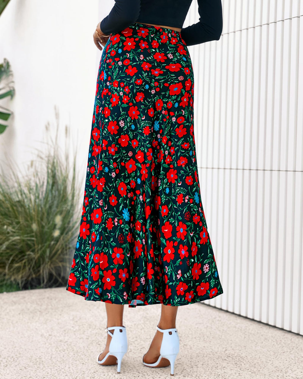 FreshPretty Satin Skirts for Women Trendy Spring Summer High Waisted Leopard Print Cocktail Wedding Long Silk Midi Skirt