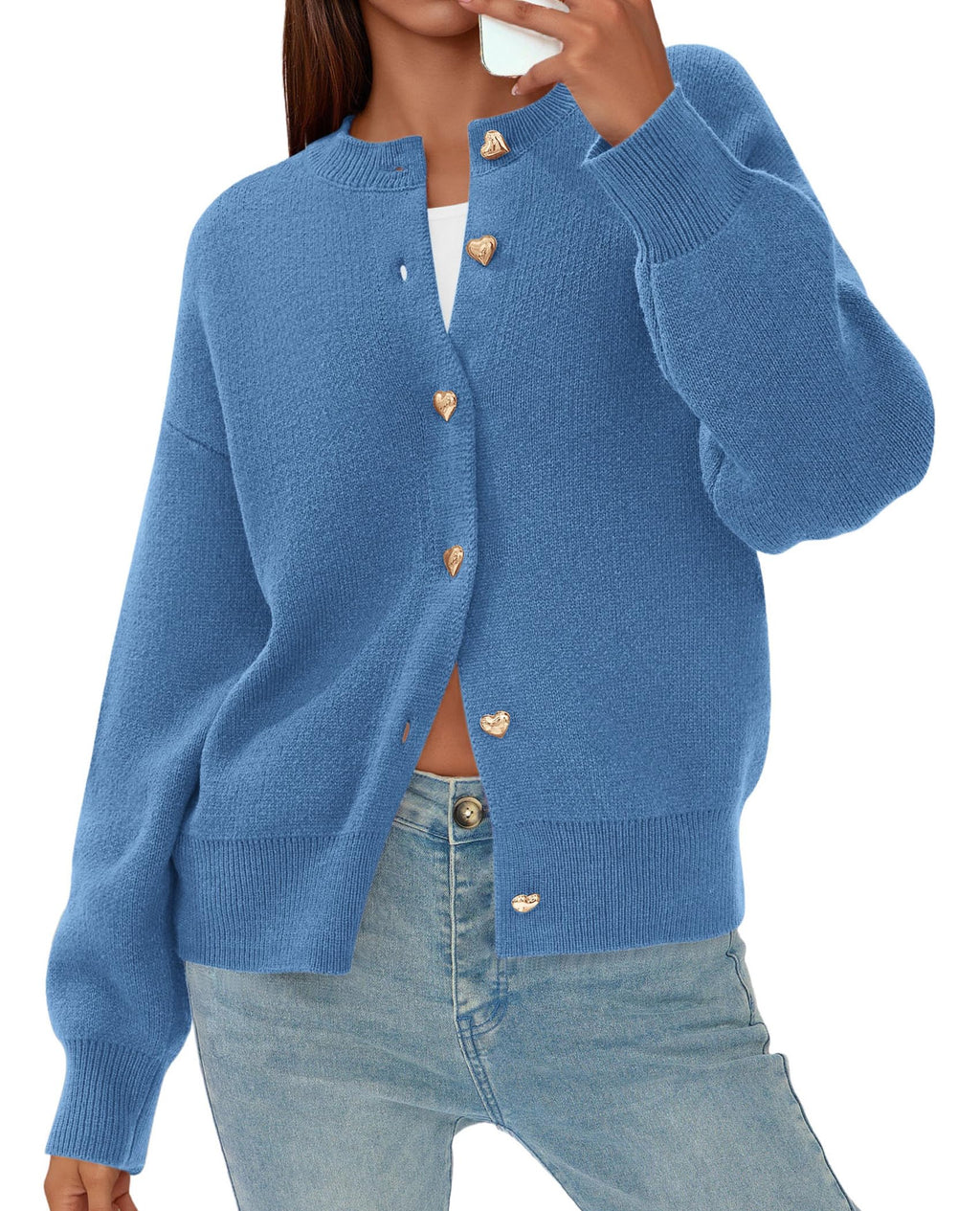PRETTYGARDEN Cardigan for Women Fall Fashion Long Sleeve Trendy Button Down Work Office Sweaters Cute Winter Jacket