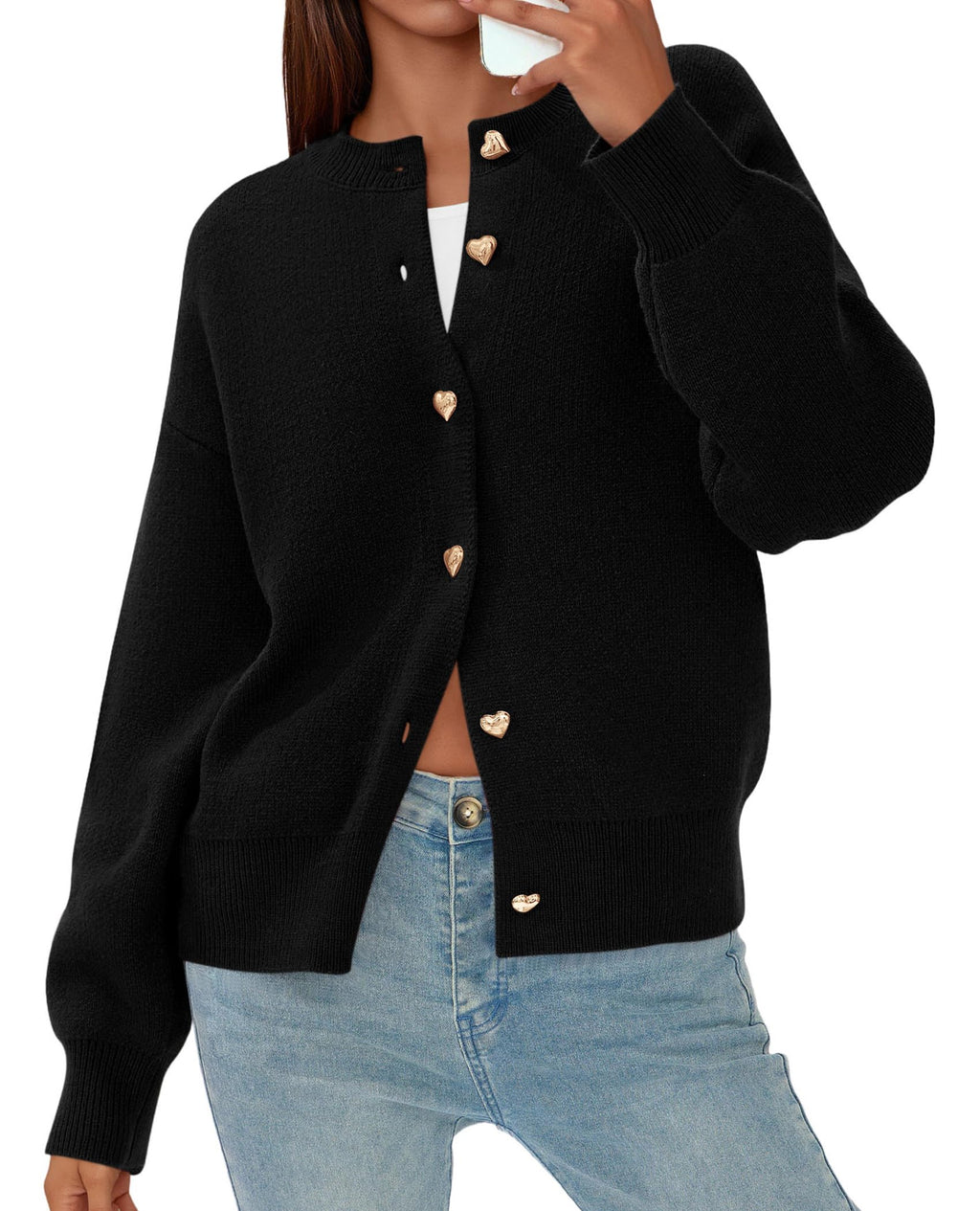 PRETTYGARDEN Cardigan for Women Fall Fashion Long Sleeve Trendy Button Down Work Office Sweaters Cute Winter Jacket