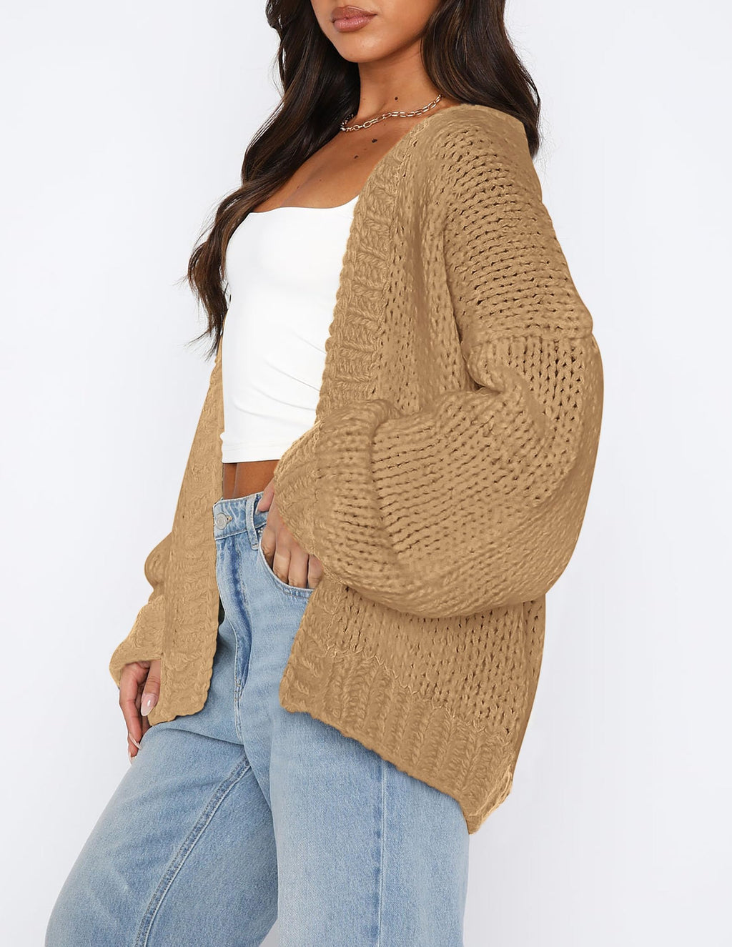 PRETTYGARDEN Cardigan Sweaters for Women Trendy Fall Fashion Long Sleeve Chunky Knit Cardigans Winter Clothing Outfits