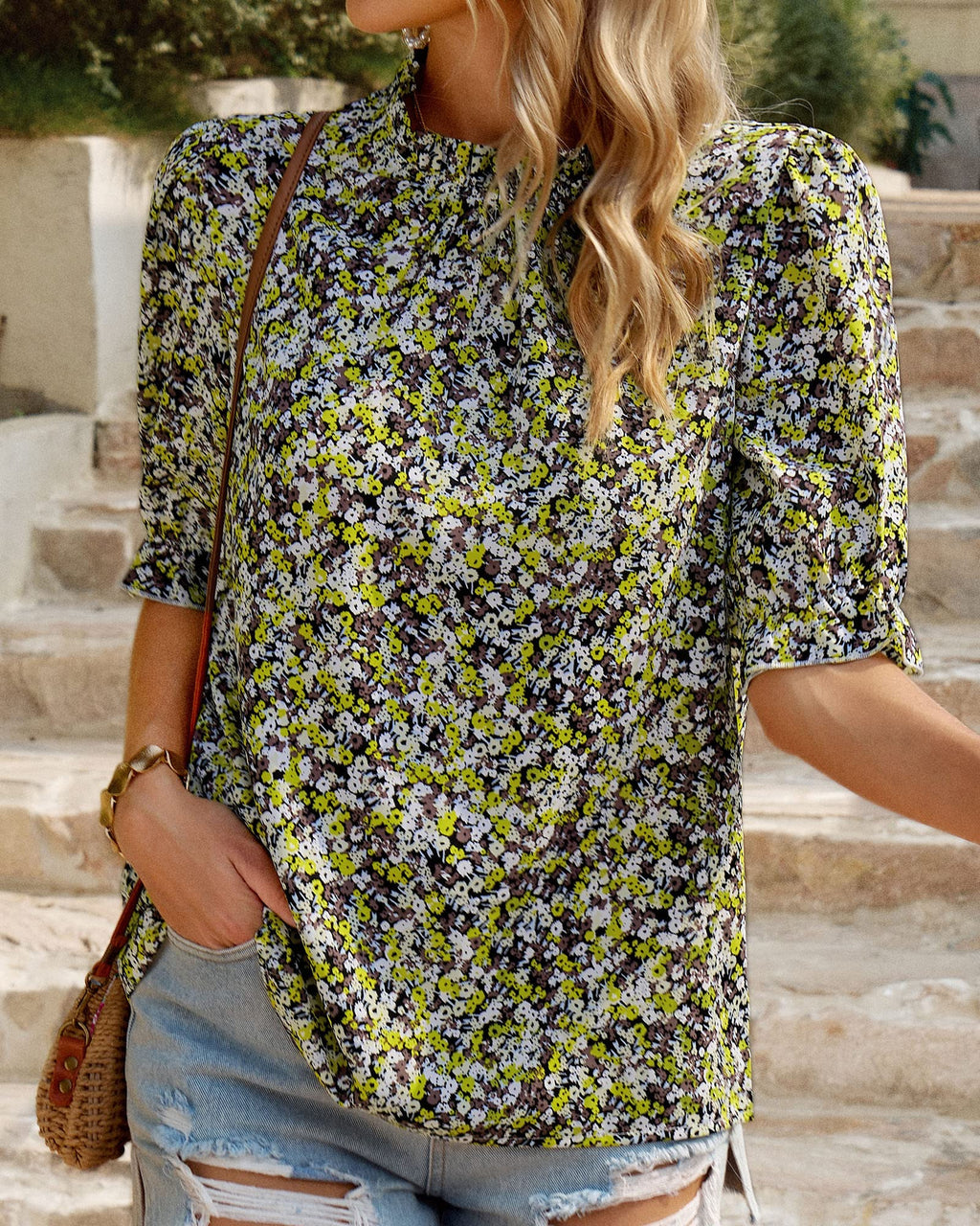 FreshPretty Women's Dressy Casual Blouses Business Work Tops Lace Trim Short Sleeve Office Shirts Summer Spring Outfits