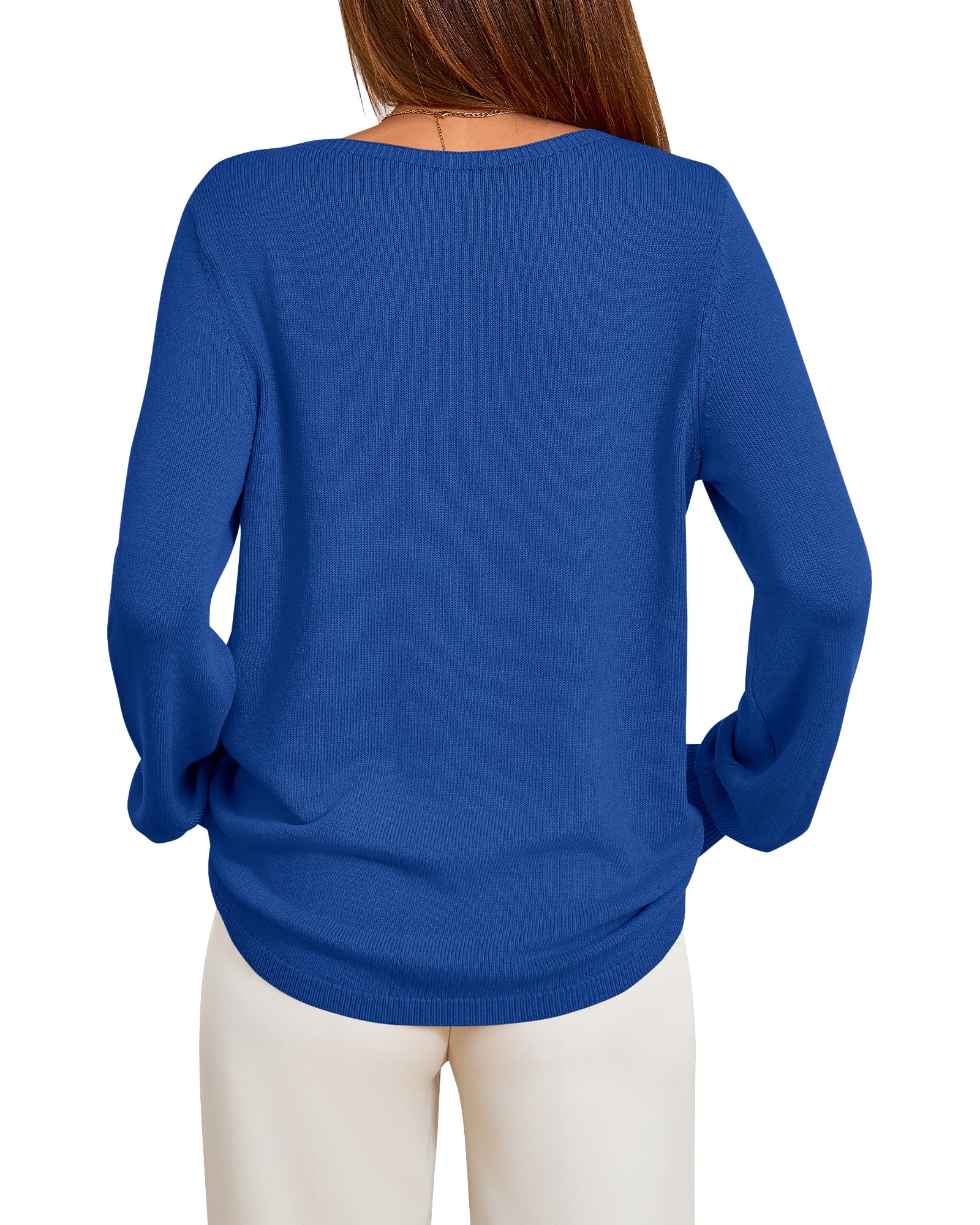BTFBM Womens Long Sleeve Crew Neck Sweaters Spring Casual Classic Soft Loose Fit Basic Pullover Jumper Knit Top