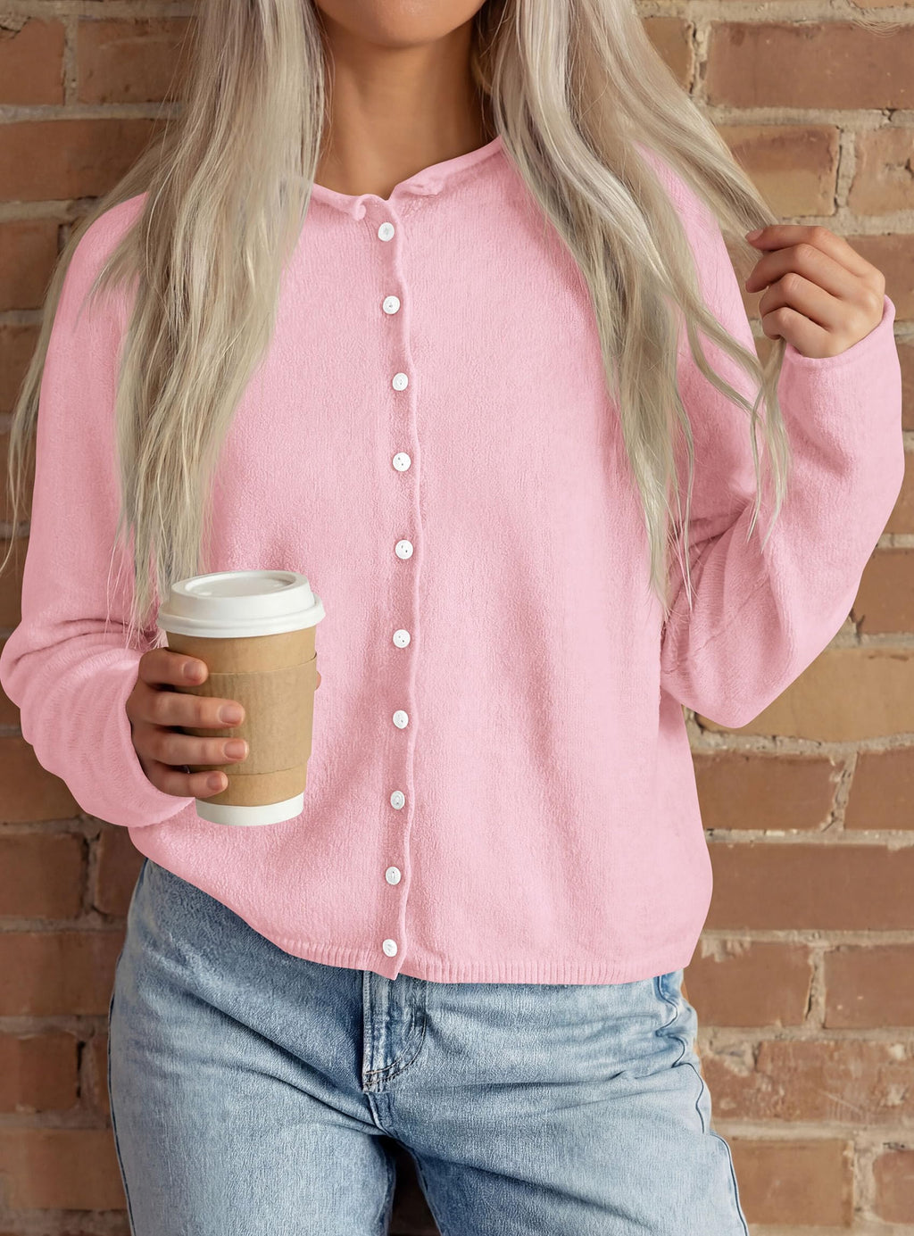 PRETTYGARDEN Button Up Cardigan for Women Knit Oversized Fall Sweaters