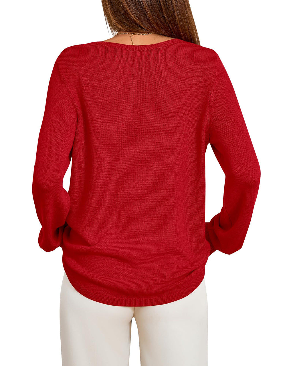 BTFBM Womens Long Sleeve Crew Neck Sweaters Spring Casual Classic Soft Loose Fit Basic Pullover Jumper Knit Top