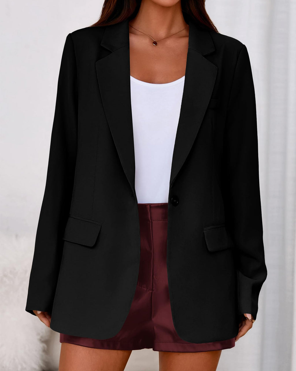 BTFBM Blazers for Women Spring Business Casual Clothes Open Front Oversized Winter Coats Work Office Suit Jackets