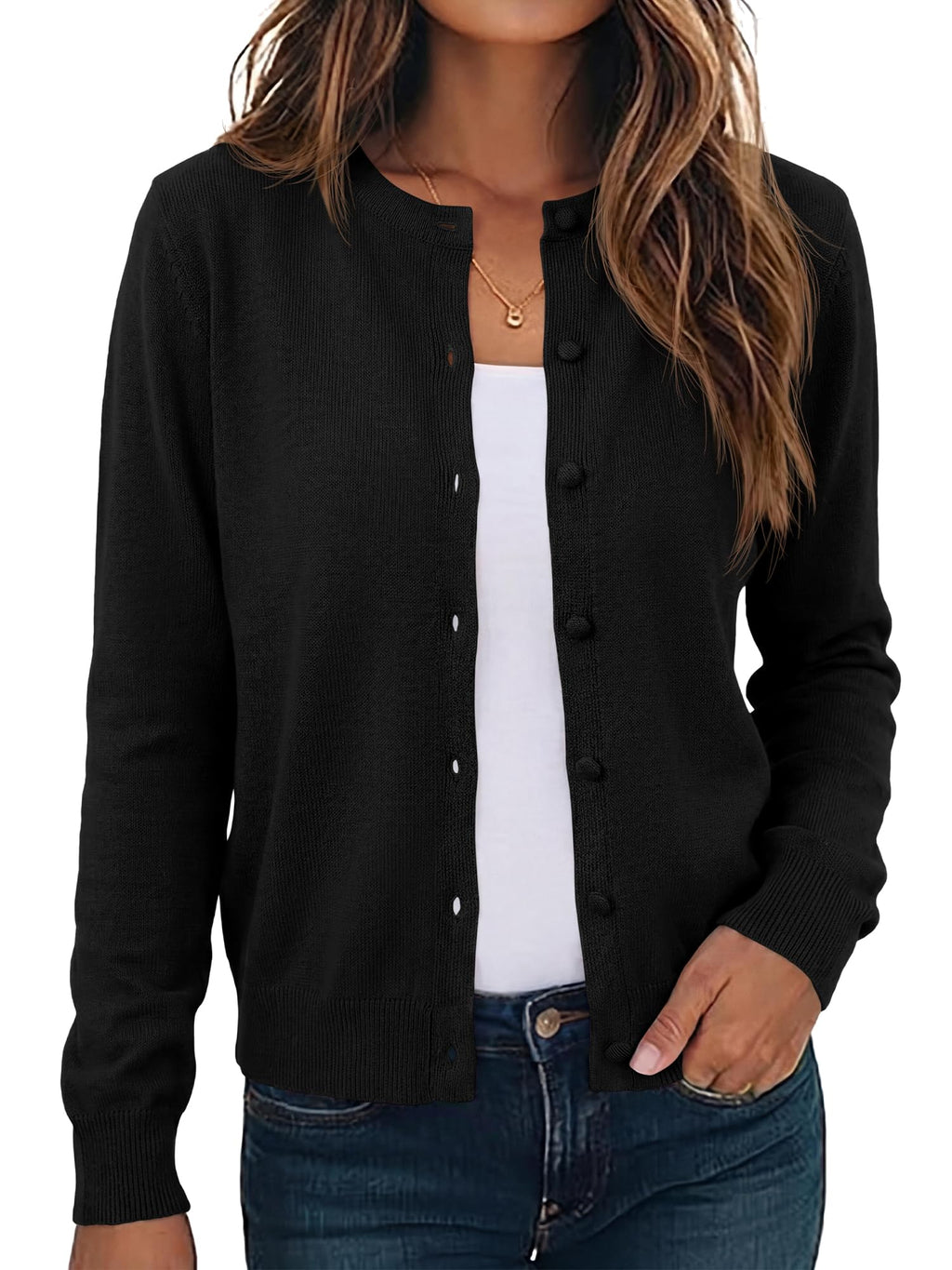 BTFBM Cardigan Sweaters for Women Lightweight Sweater Button Down Casual Knit Shrugs Tops Spring Fashion Clothing