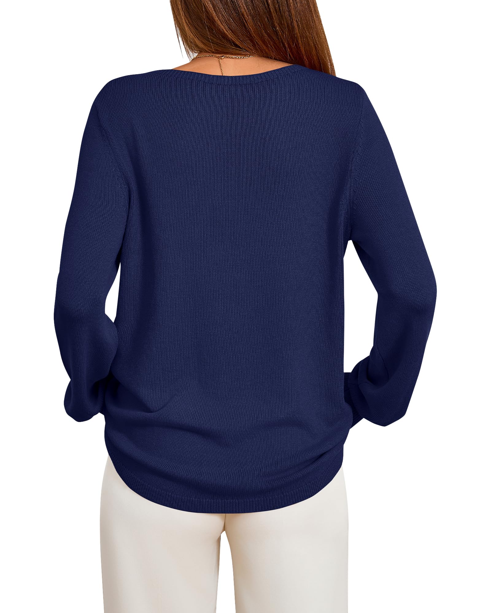 BTFBM Womens Long Sleeve Crew Neck Sweaters Spring Casual Classic Soft Loose Fit Basic Pullover Jumper Knit Top