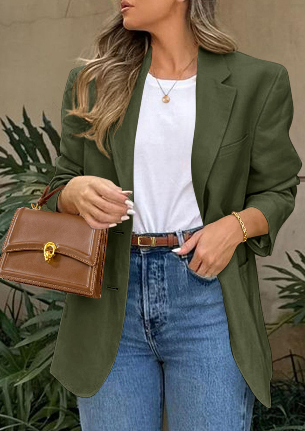 PRETTYGARDEN Blazers for Women Business Casual Long Sleeve Lapel Open Front Suit Jacket Work Blazer with Pockets