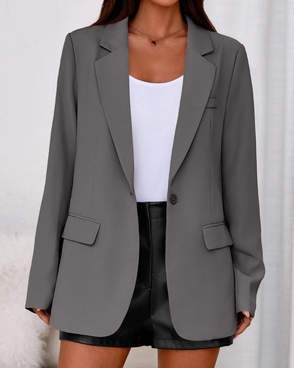 BTFBM Blazers for Women Spring Business Casual Clothes Open Front Oversized Winter Coats Work Office Suit Jackets