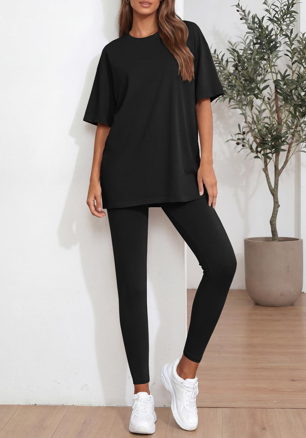 BTFBM Two Piece Lounge Set Women Spring Casual Oversized Shirts Leggings Matching Workout Airport Travel Outfits