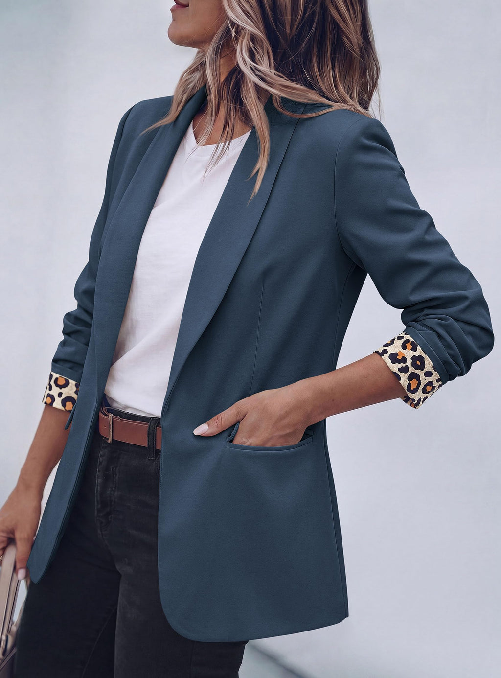 PRETTYGARDEN Blazers for Women Business Casual Open Front Lapel Suit Jacket