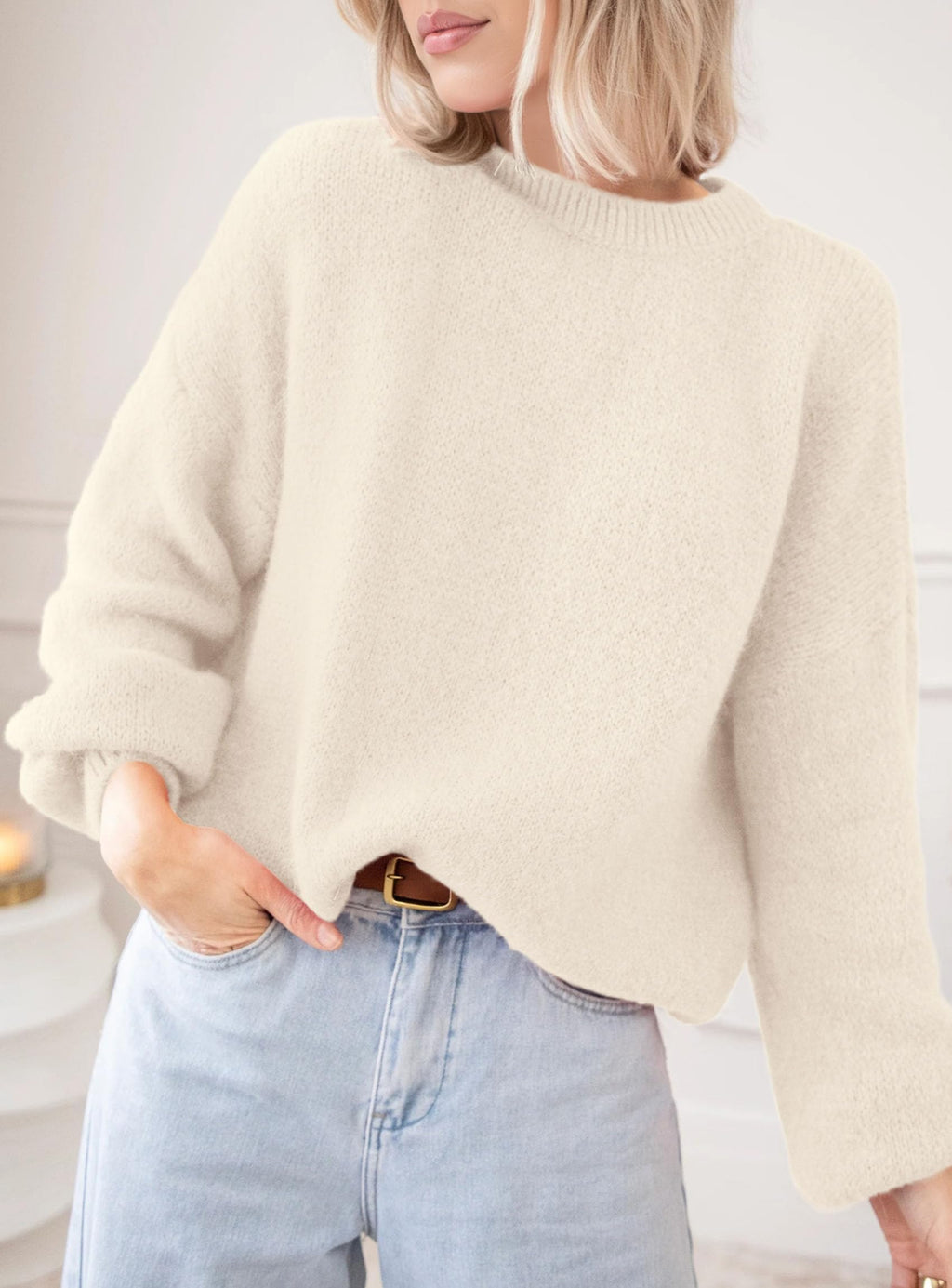 PRETTYGARDEN Women's Fall Oversized Sweaters Dressy Casual Long Sleeve Chunky Knit Winter Pullover Tops 2026 Holiday Outfits
