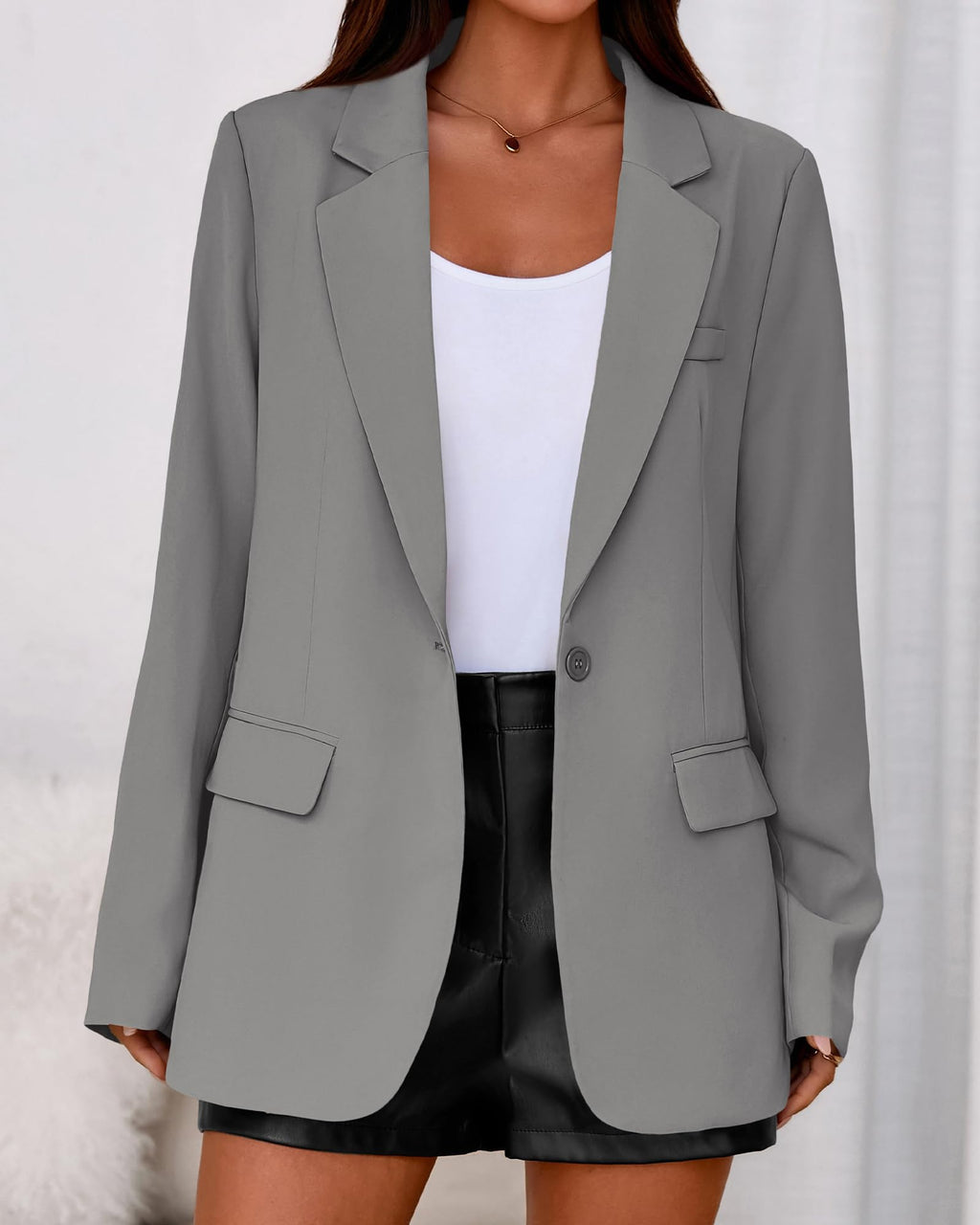 BTFBM Blazers for Women Spring Business Casual Clothes Open Front Oversized Winter Coats Work Office Suit Jackets