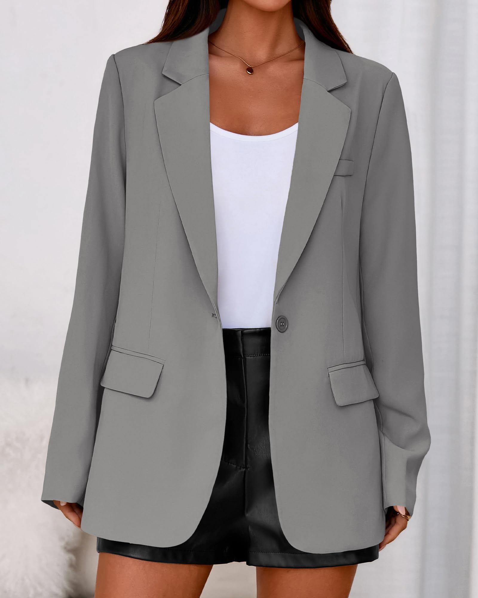 BTFBM Blazers for Women Spring Business Casual Clothes Open Front Oversized Winter Coats Work Office Suit Jackets
