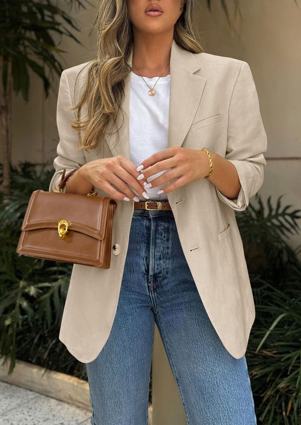 PRETTYGARDEN Blazers for Women Business Casual Long Sleeve Lapel Open Front Suit Jacket Work Blazer with Pockets