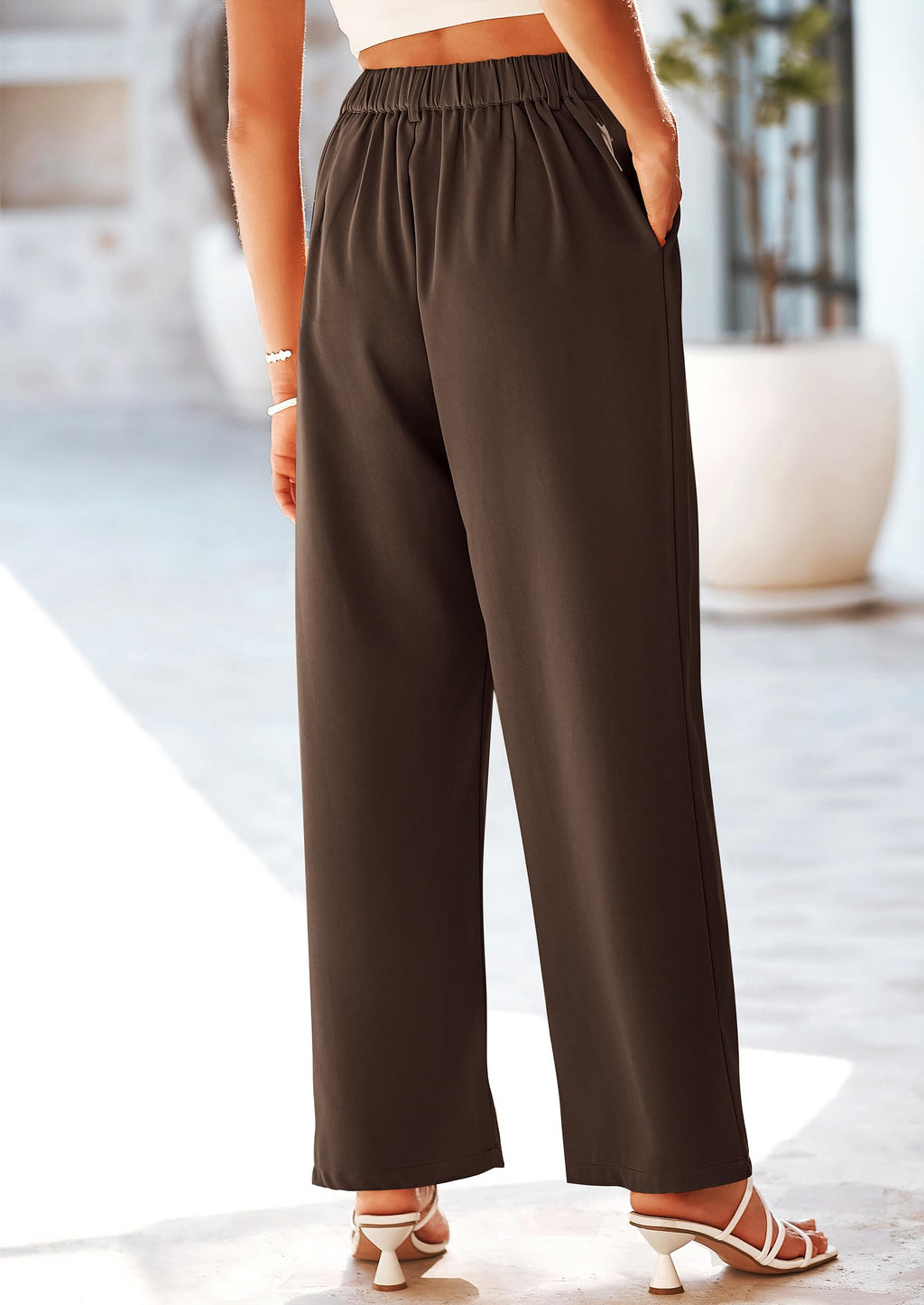 PRETTYGARDEN Wide Leg Pants for Women Trendy Fall High Waisted Business Casual Outfits Work Pant Trousers