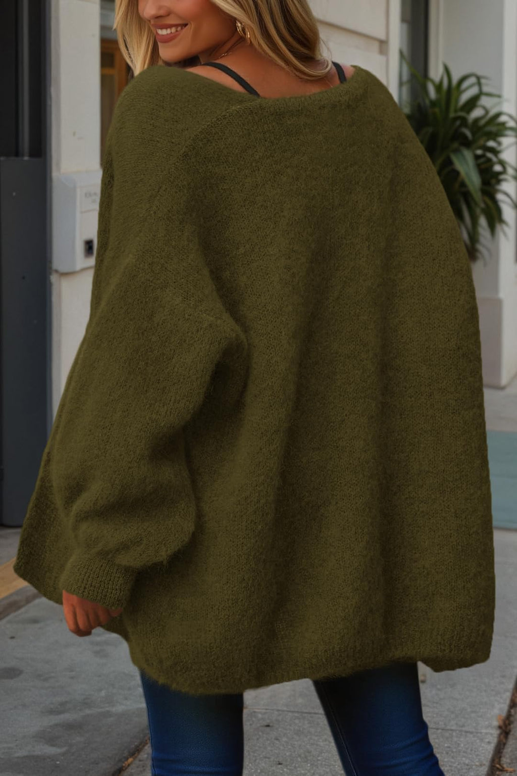 FreshPretty Women Open Front Slouchy Cozy Chunky Knit Cardigans,Fall Fashion Long Sleeve Drop Shoulder Soft Oversized Sweaters,Cute Long Cardigan Winter Clothing,Spring Trendy Outerwear