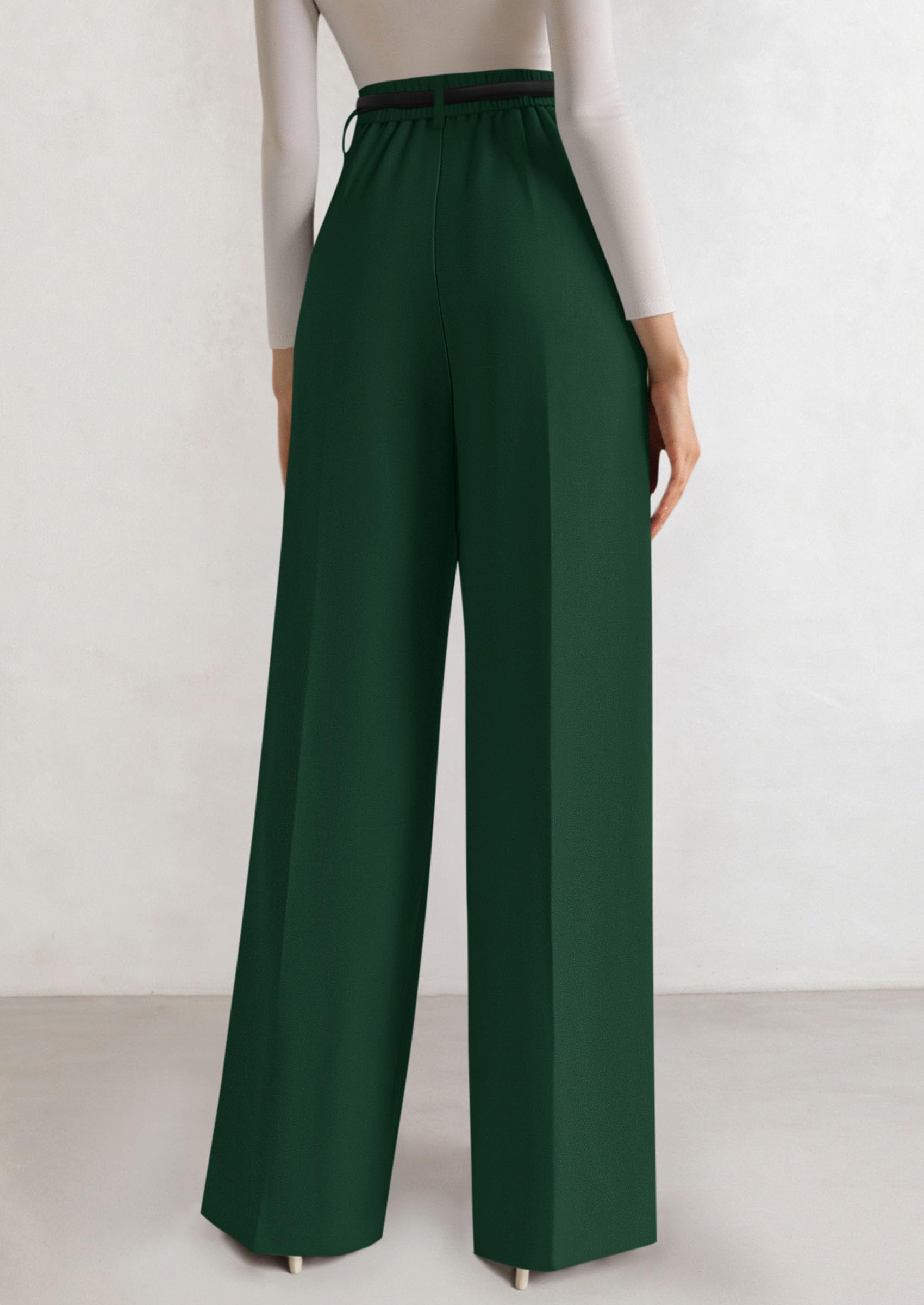 PRETTYGARDEN Womens Wide Leg Dress Pants Business Casual Flowy Work Palazzo Pants High Waisted Slacks Trousers