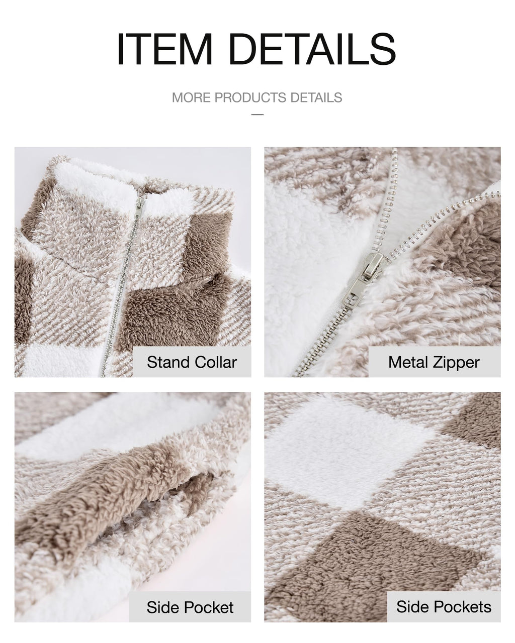 BTFBM Womens Sweatshirt Sherpa Quarter Zip Pullover Fall Winter Long Sleeve Fleece Sweaters Hoodies Sweatshirts Clothes