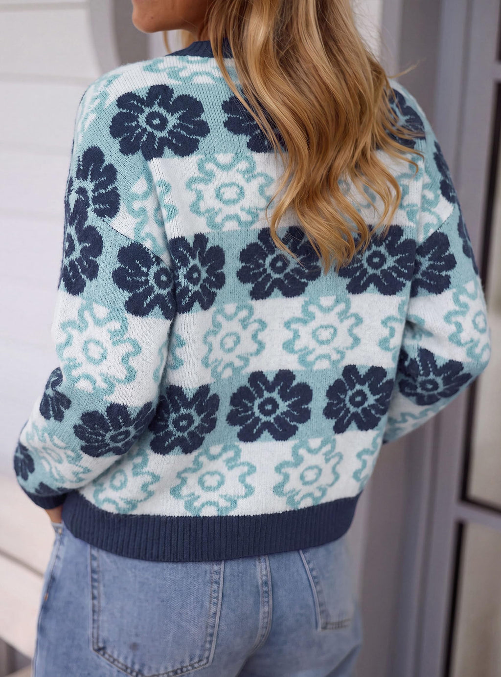 PRETTYGARDEN Women's Floral Crewneck Sweater Knit Pullover Loose Fit, Chunky Knit Sweaters Tops, Dressy Casual Work Vacation Holiday Outfits, Womens Fall Fashion, Winter Clothes