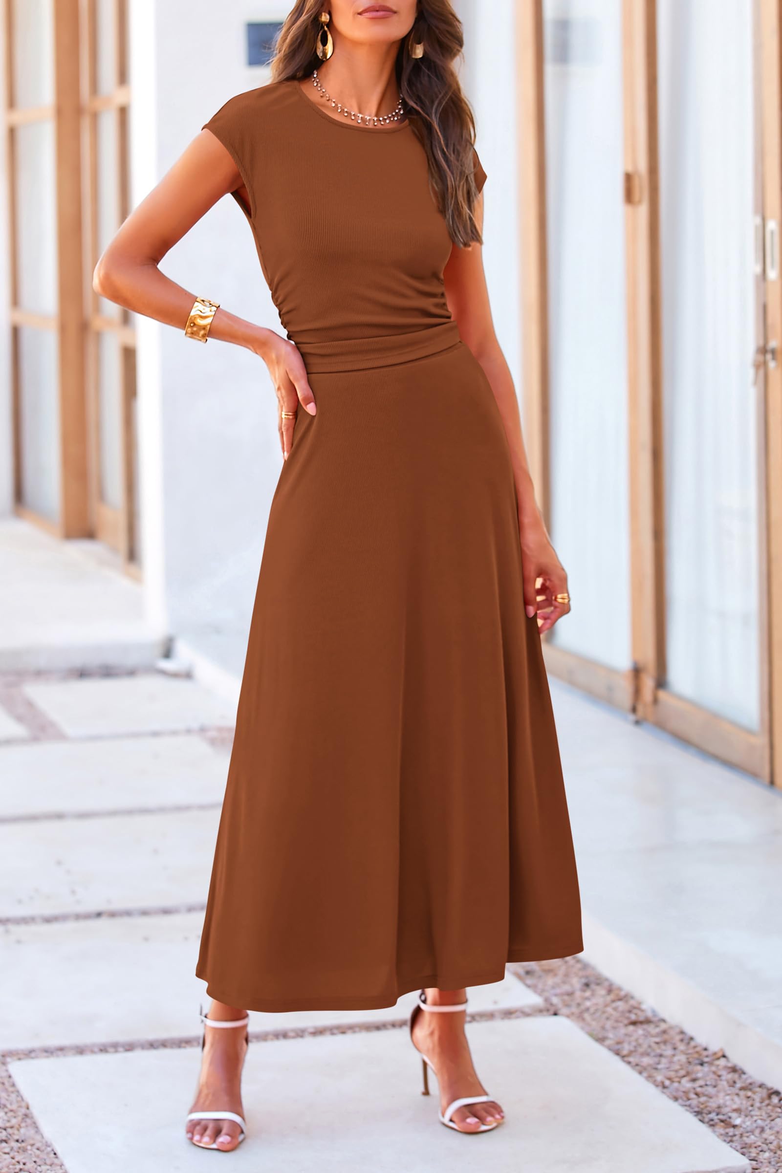 PRETTYGARDEN Two Piece Skirt Set for Women Summer Spring Dressy Casual Knit Travel Vacation Matching Lounge Outfits