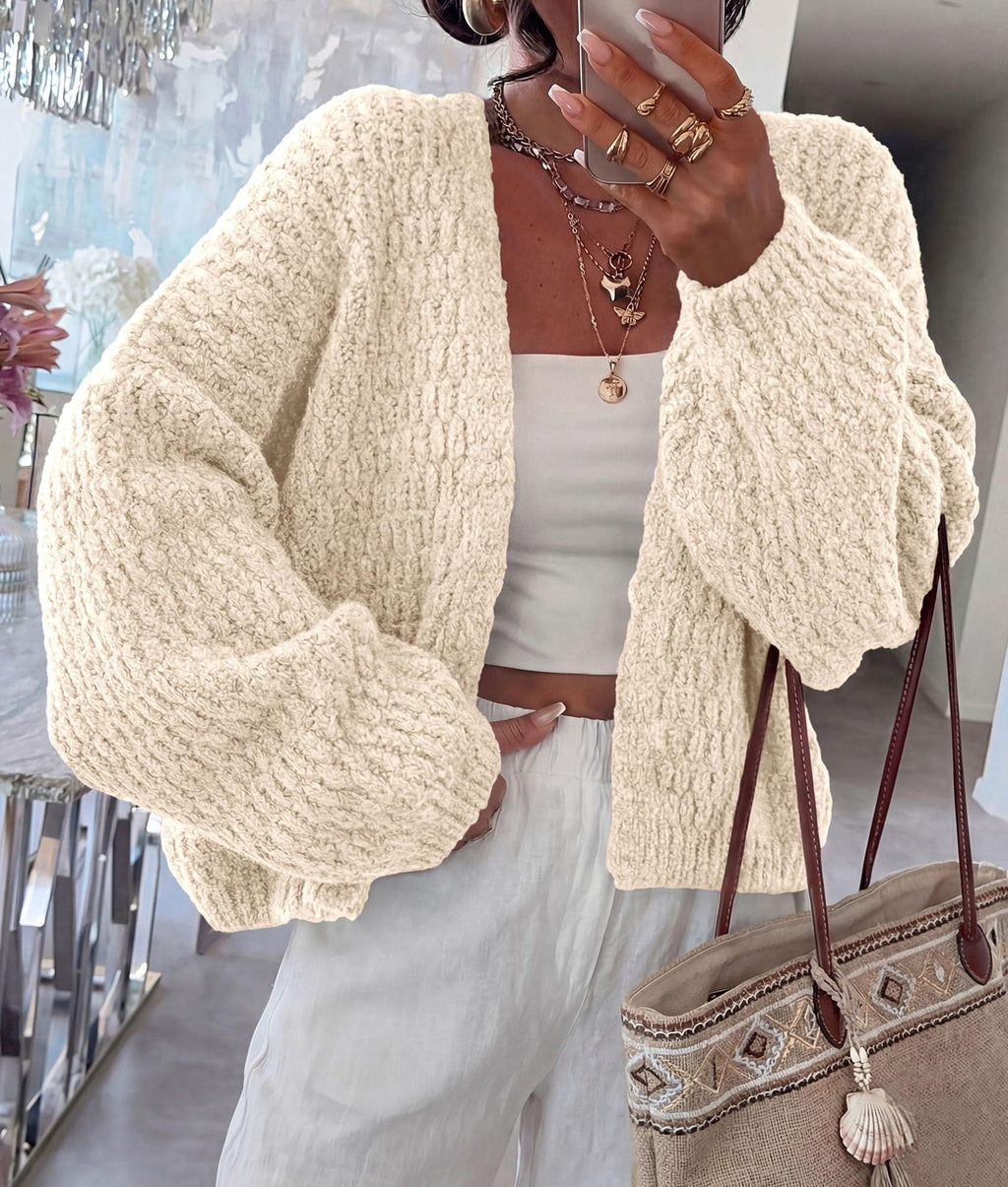 PRETTYGARDEN Women's Fall Cardigan Open Front Chunky Sweaters