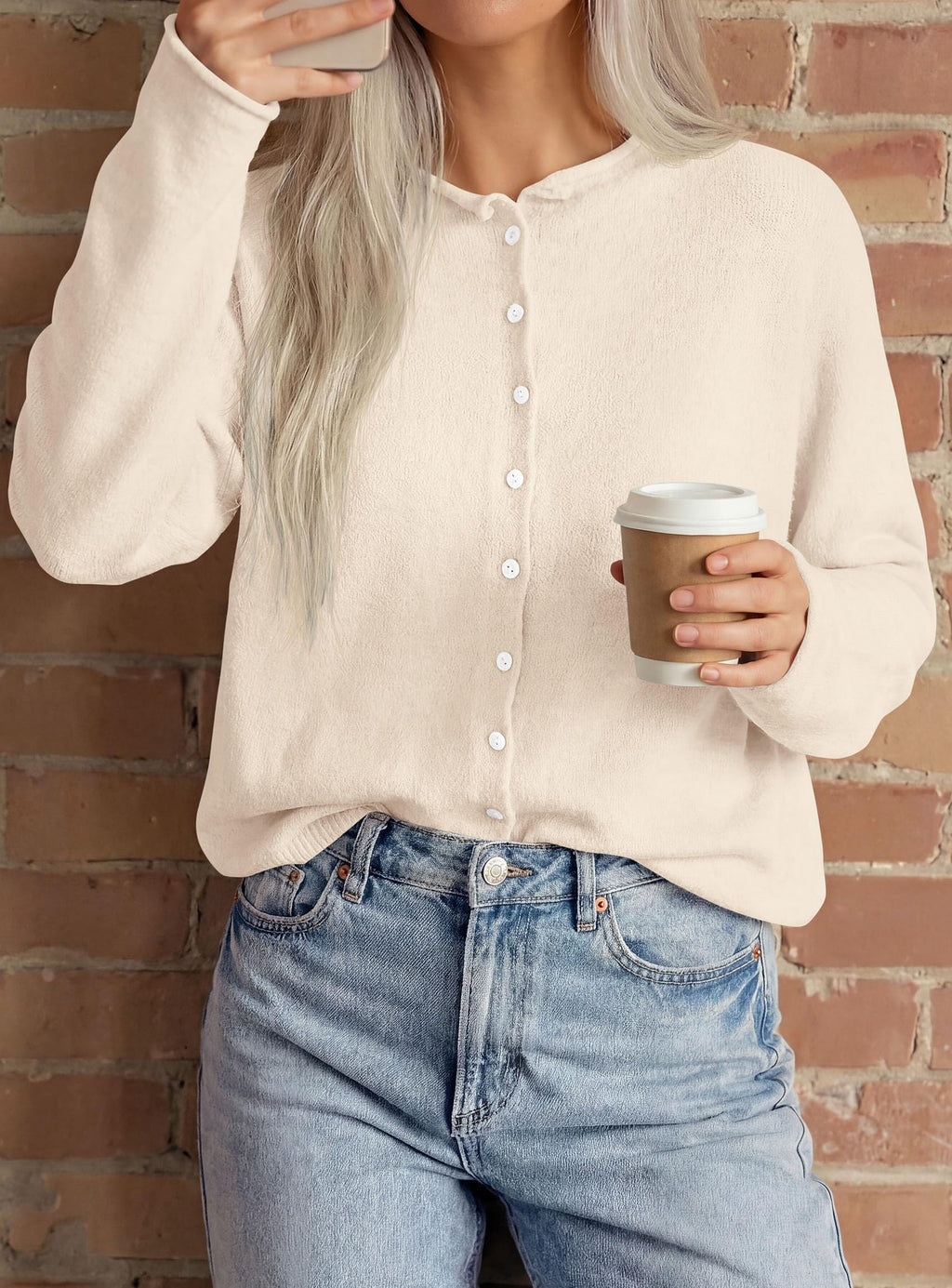 PRETTYGARDEN Button Up Cardigan for Women Knit Oversized Fall Sweaters