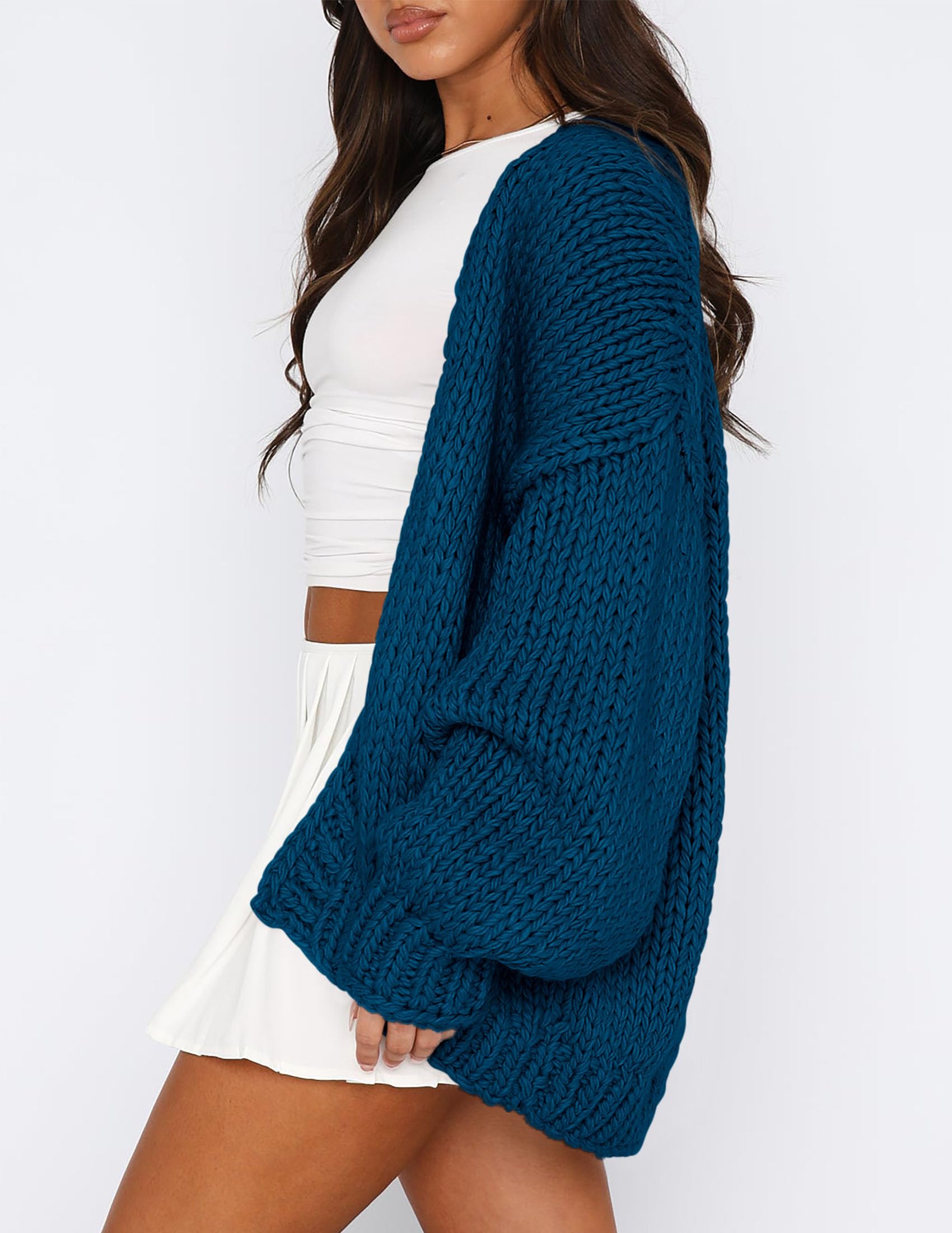 PRETTYGARDEN Cardigan Sweaters for Women Trendy Fall Fashion Long Sleeve Chunky Knit Cardigans Winter Clothing Outfits