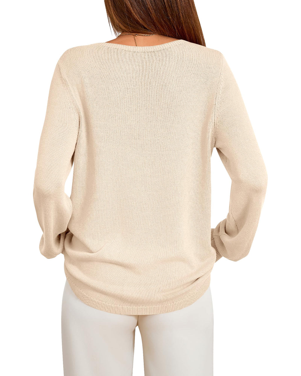 BTFBM Womens Long Sleeve Crew Neck Sweaters Spring Casual Classic Soft Loose Fit Basic Pullover Jumper Knit Top