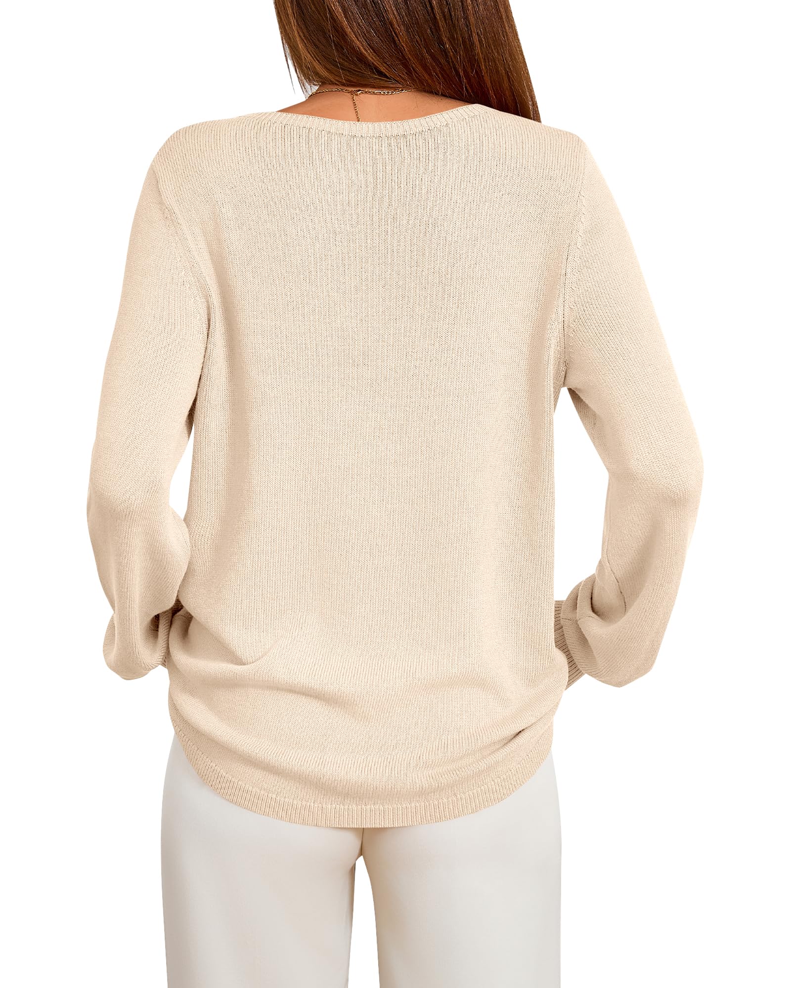 BTFBM Womens Long Sleeve Crew Neck Sweaters Spring Casual Classic Soft Loose Fit Basic Pullover Jumper Knit Top