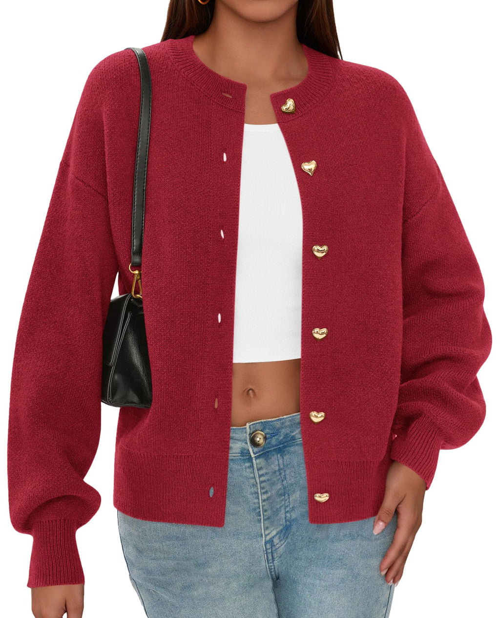 PRETTYGARDEN Cardigan for Women Fall Fashion Long Sleeve Trendy Button Down Work Office Sweaters Cute Winter Jacket
