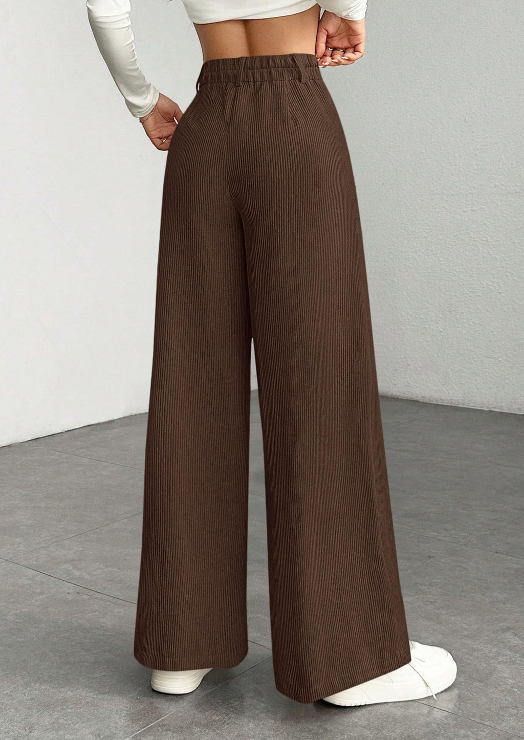 PRETTYGARDEN Women's High Waisted Corduroy Pants Casual