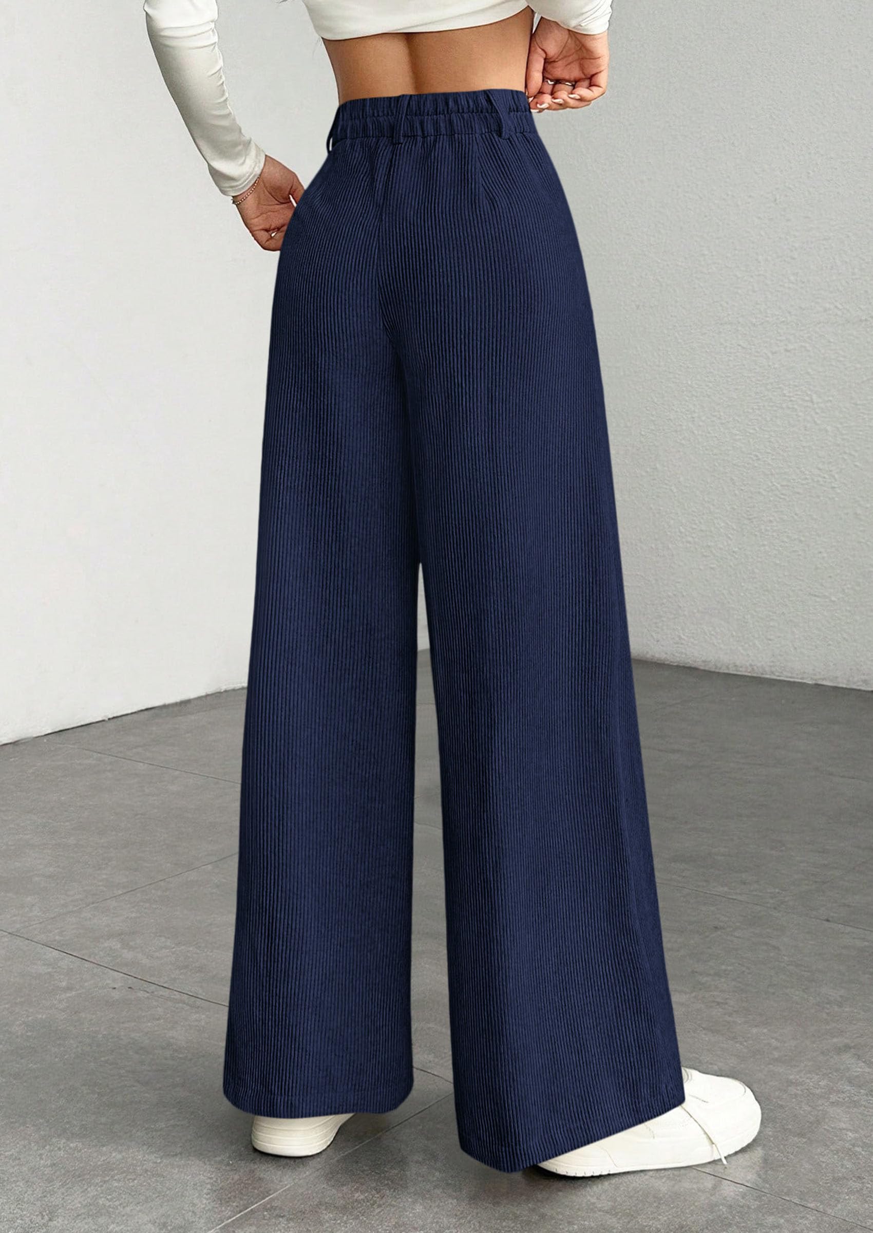PRETTYGARDEN Women's High Waisted Corduroy Pants Casual