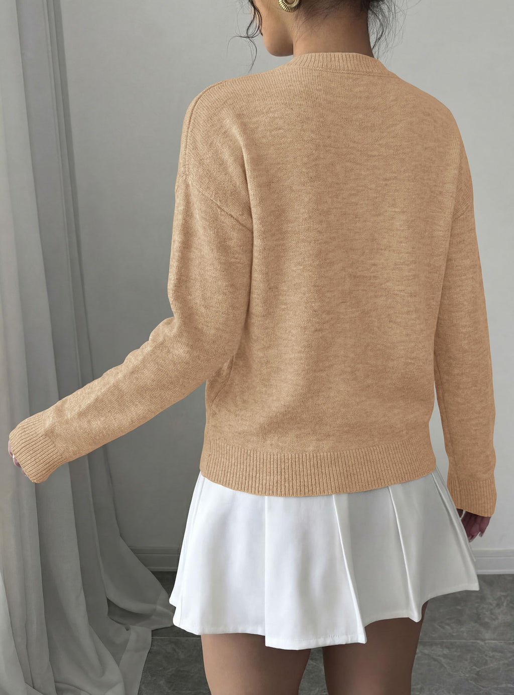 PRETTYGARDEN Women Fall Sweaters Trendy Floral Knit Pullover | Flower Embroidered Tops, Crew Neck, Soft Long Sleeve Shirts, Cozy Winter Layering Clothes for Casual Outing, Holiday Party
