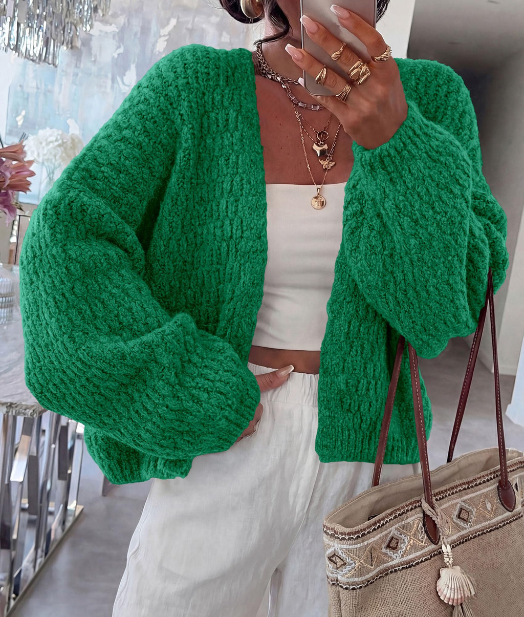 PRETTYGARDEN Women's Fall Cardigan Open Front Chunky Sweaters