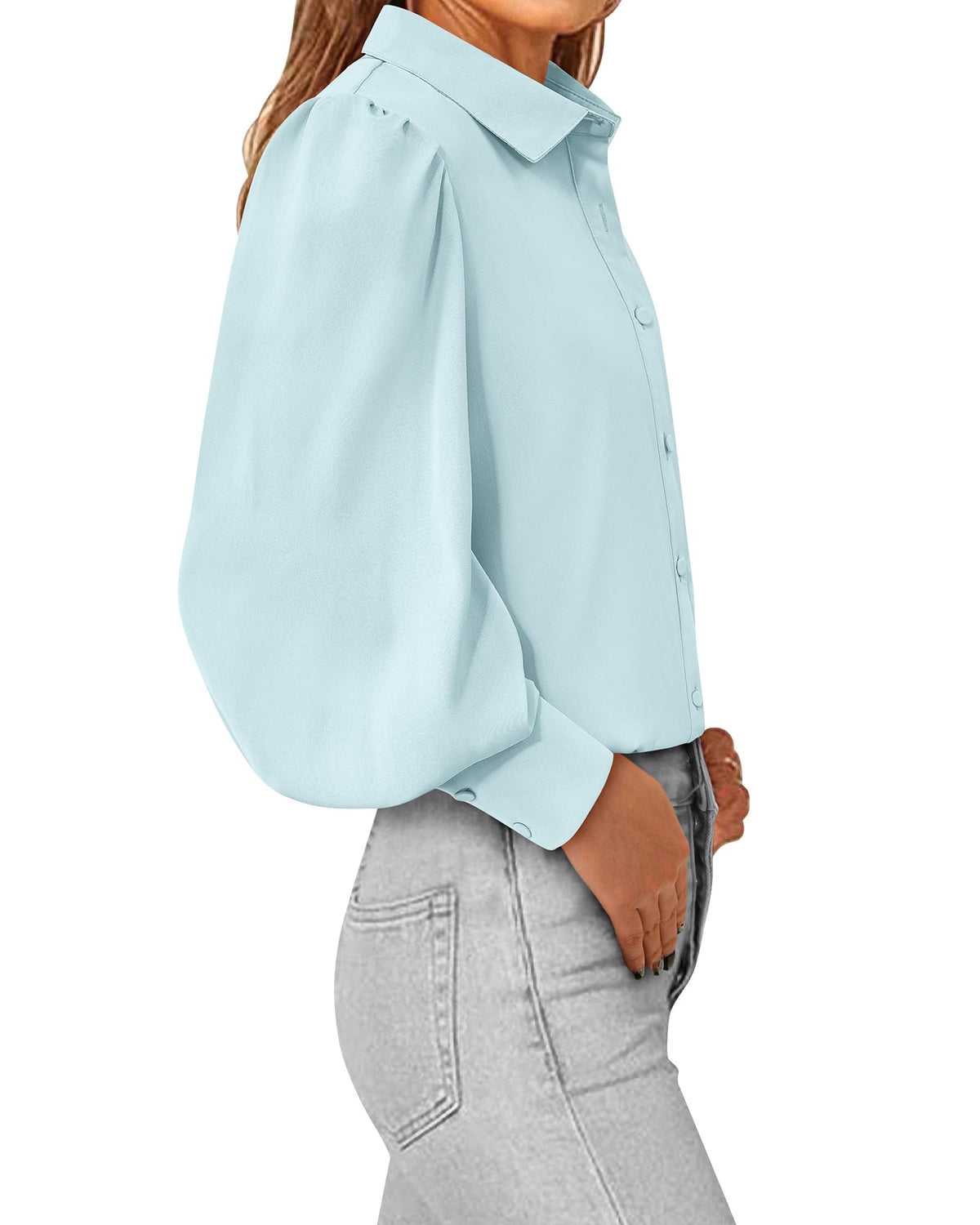 BTFBM Women Fashion Button Down Shirts V Neck Boho Printed Long Sleeve Blouses Dressy Casual Spring Fall Tops