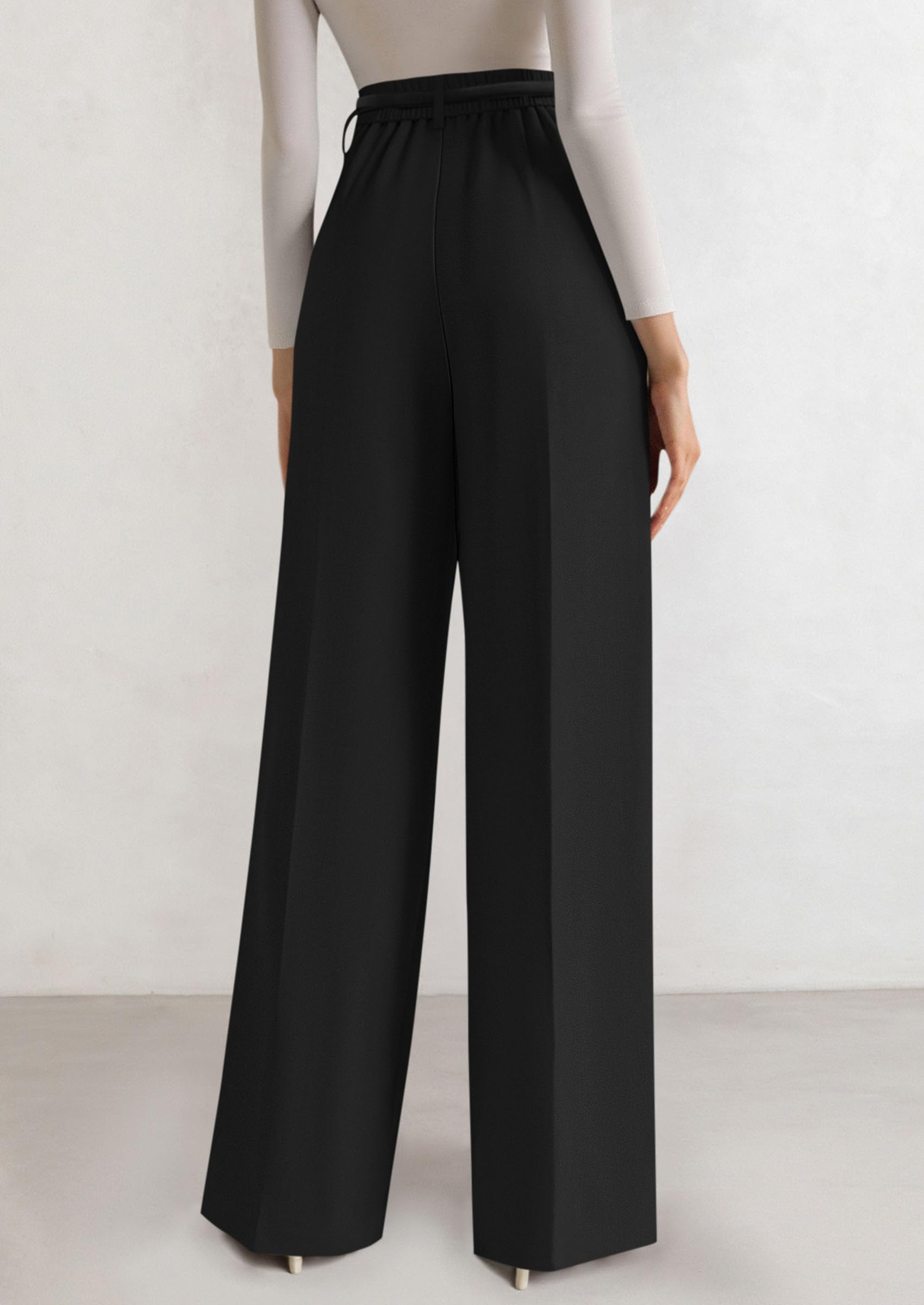 PRETTYGARDEN Womens Wide Leg Dress Pants Business Casual Flowy Work Palazzo Pants High Waisted Slacks Trousers