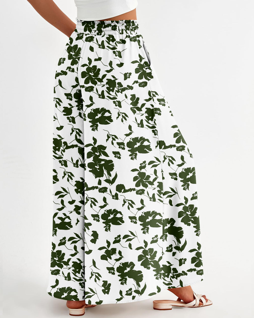 BTFBM Women Casual High Waist Wide Leg Pants Spring Summer Long Palazzo Pants Pocket Lounge Beach Vacation Clothes