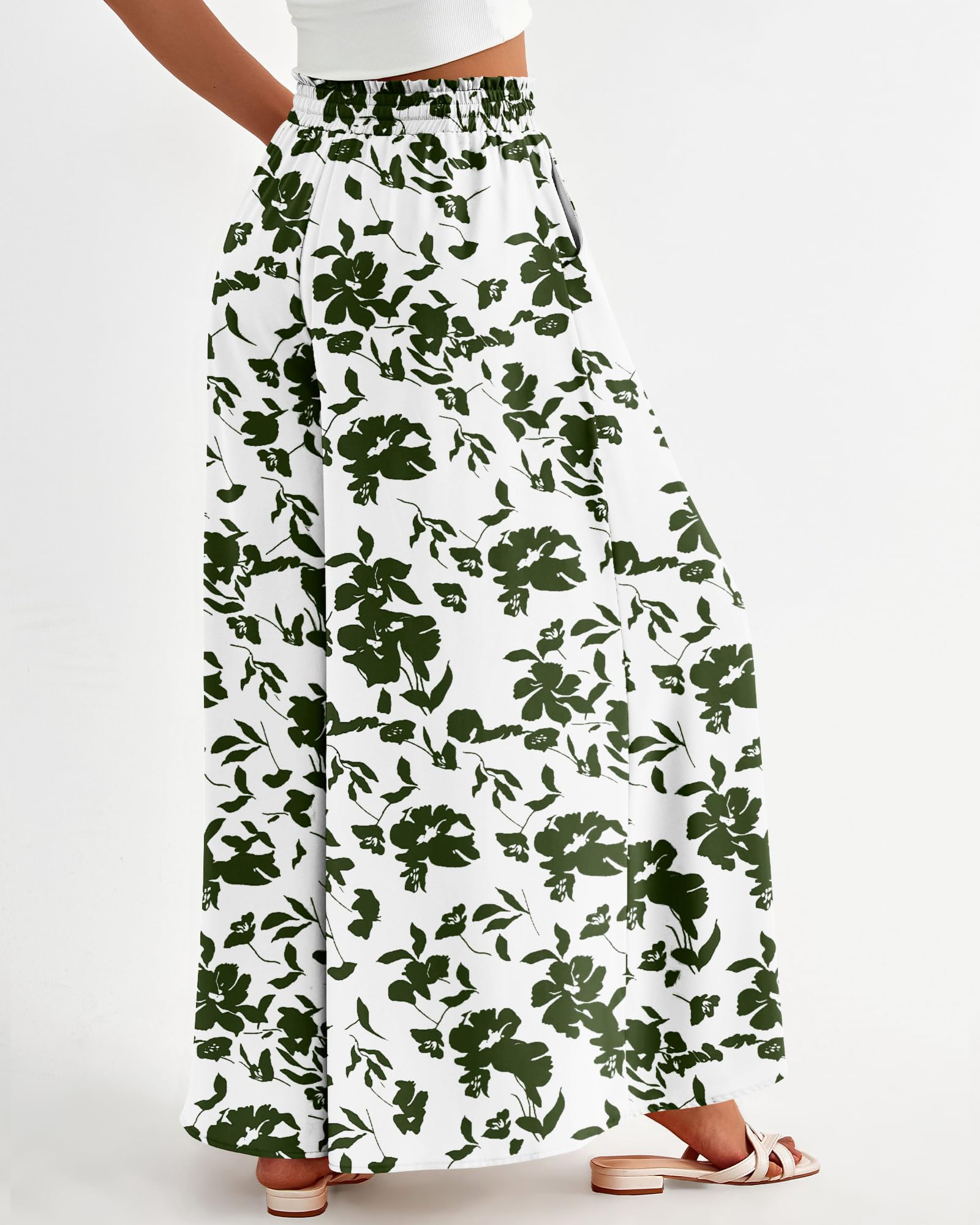 BTFBM Women Casual High Waist Wide Leg Pants Spring Summer Long Palazzo Pants Pocket Lounge Beach Vacation Clothes