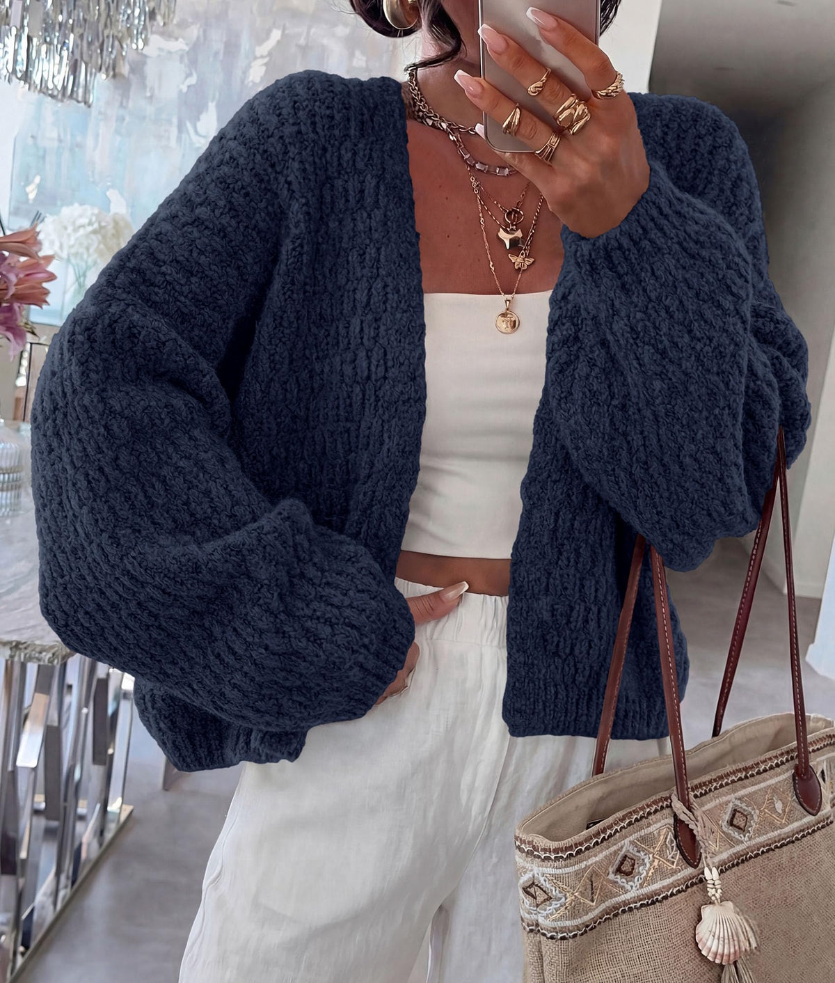 PRETTYGARDEN Women's Fall Cardigan Open Front Chunky Sweaters